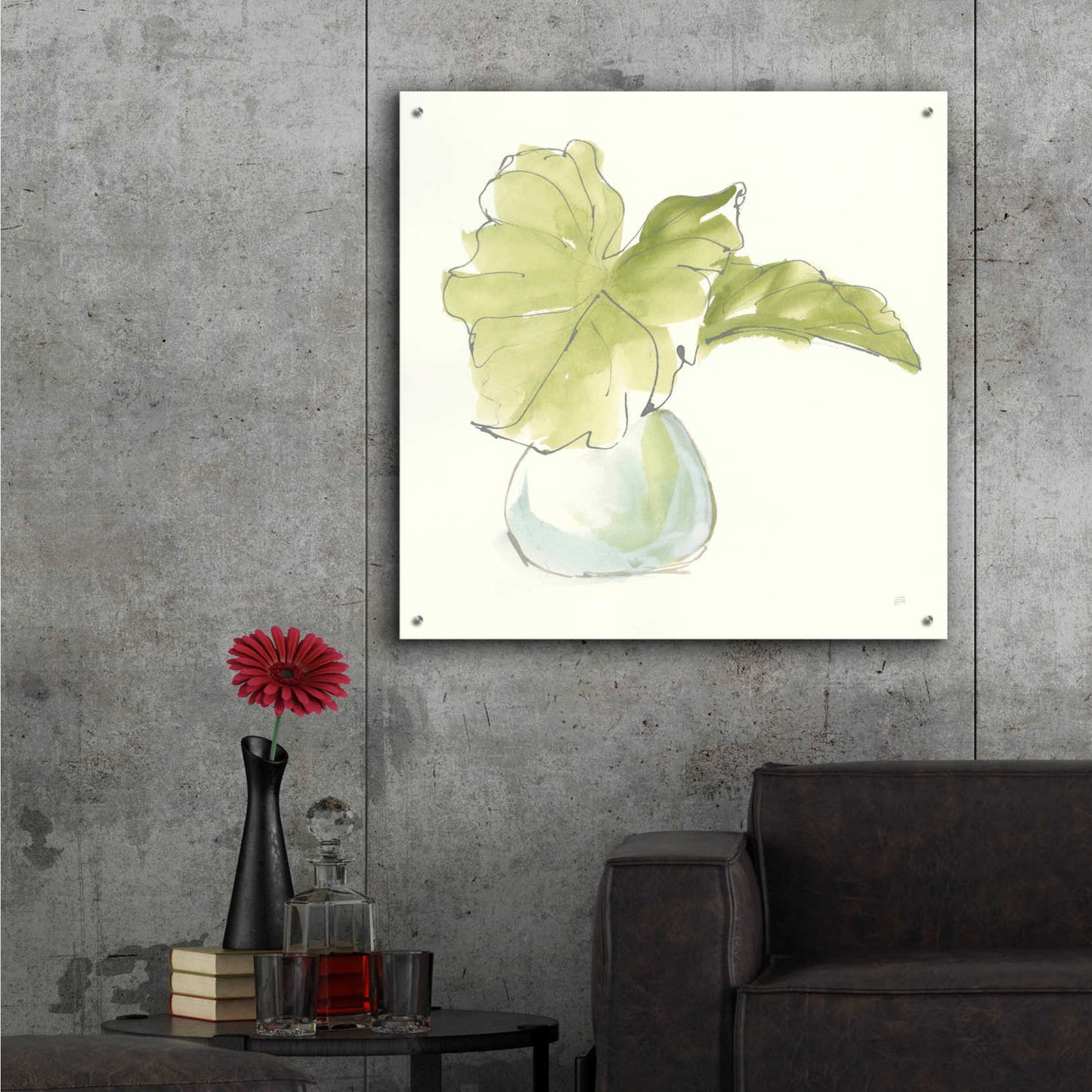 Epic Art 'Plant Big Leaf I' by Chris Paschke,36x36