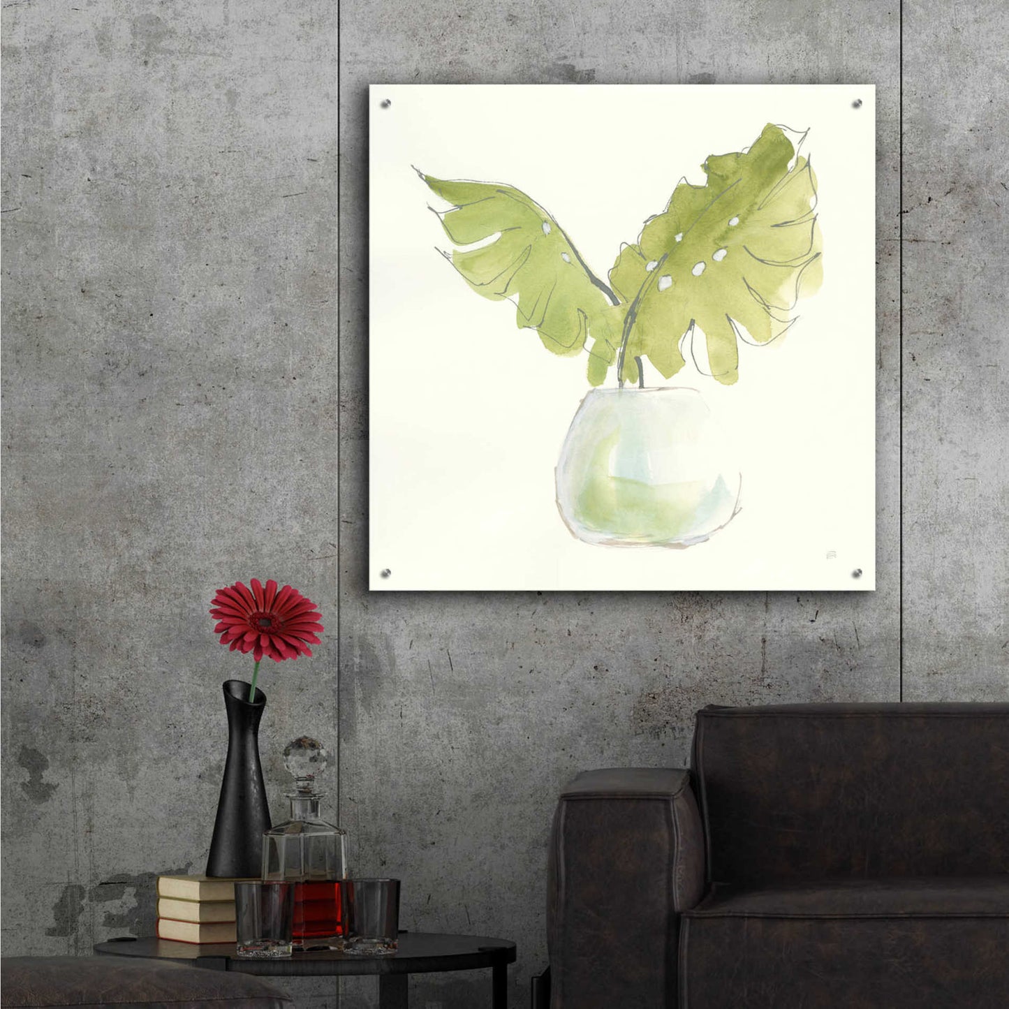 Epic Art 'Plant Big Leaf II' by Chris Paschke,36x36