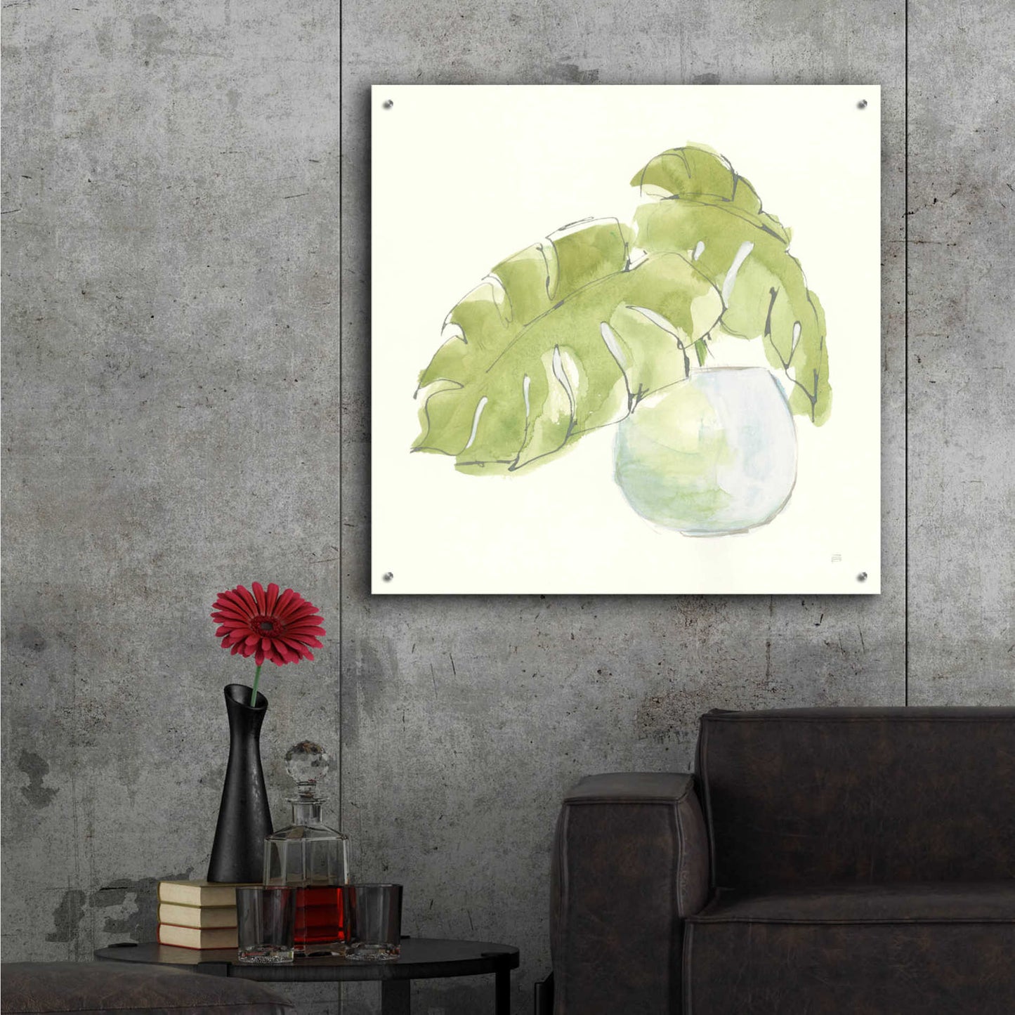 Epic Art 'Plant Big Leaf IV' by Chris Paschke,36x36