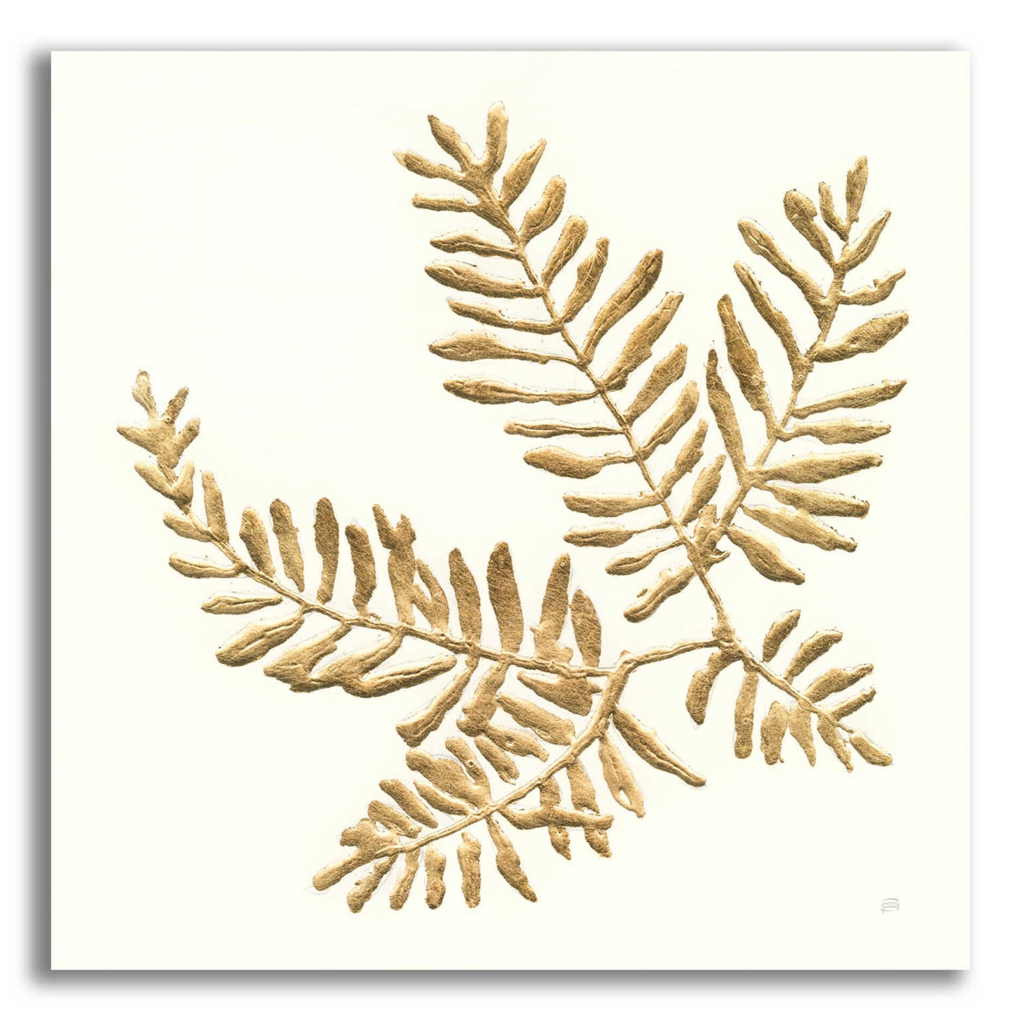 Epic Art 'Gilded Fern II' by Chris Paschke, Acrylic Glass Wall Art,36x36