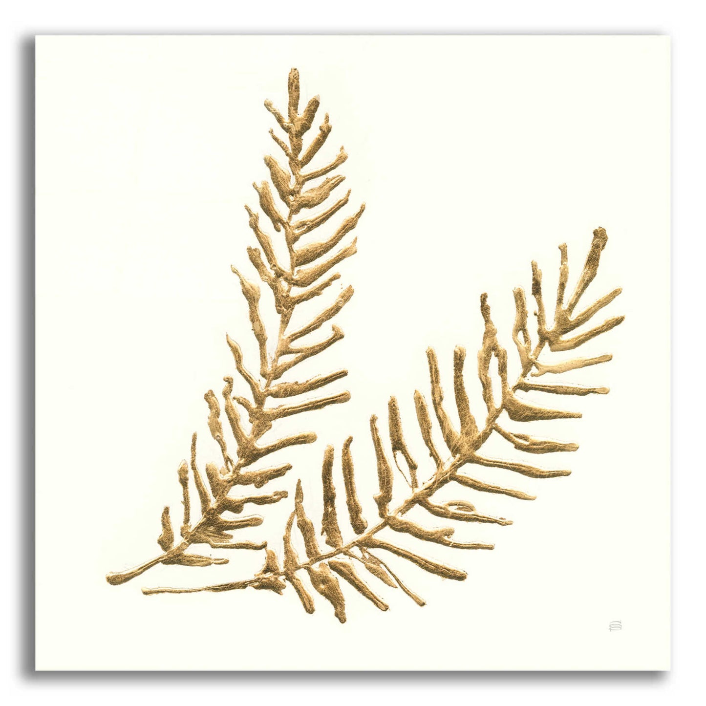 Epic Art 'Gilded Fern IV' by Chris Paschke, Acrylic Glass Wall Art,36x36