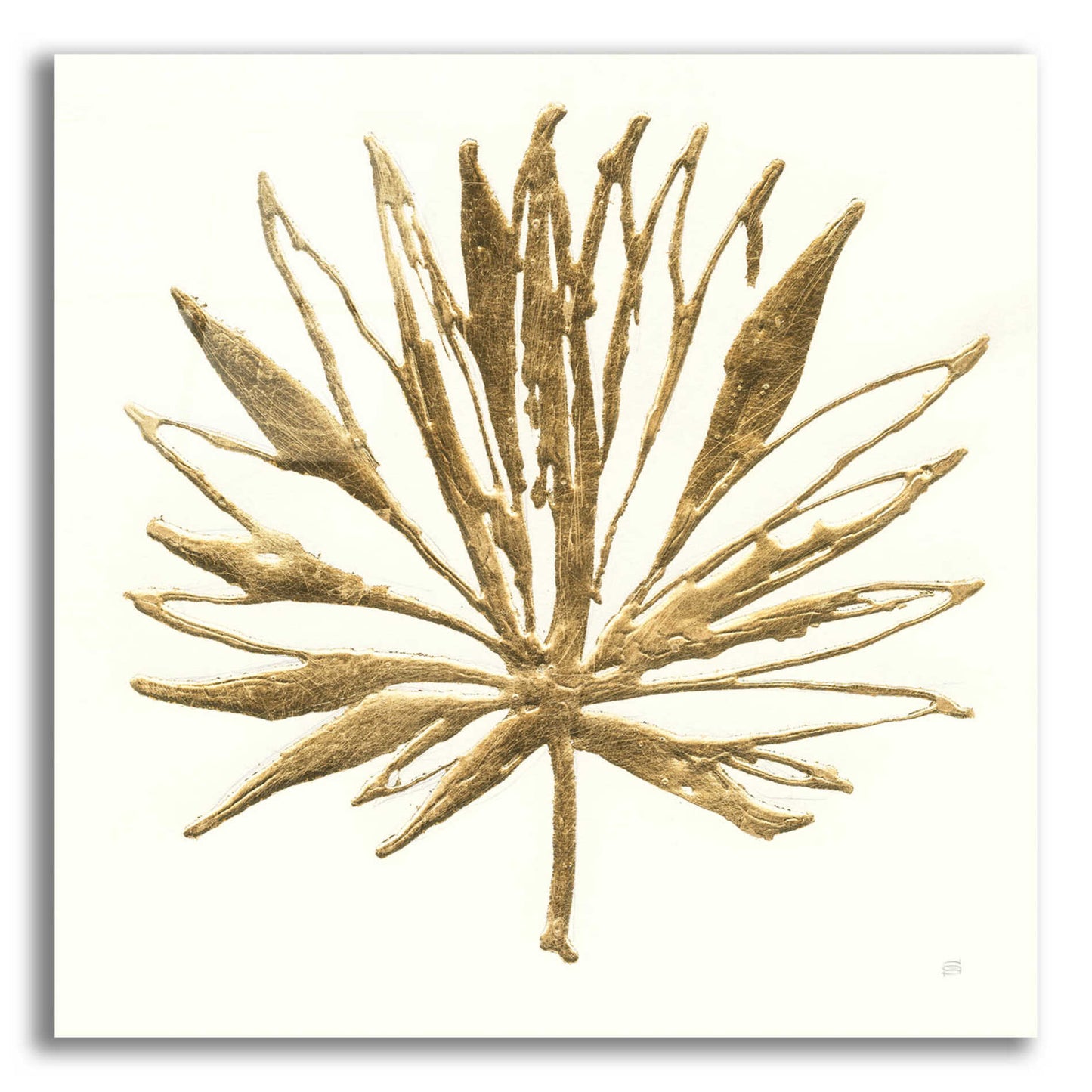 Epic Art 'Gilded Palm VII' by Chris Paschke, Acrylic Glass Wall Art,36x36