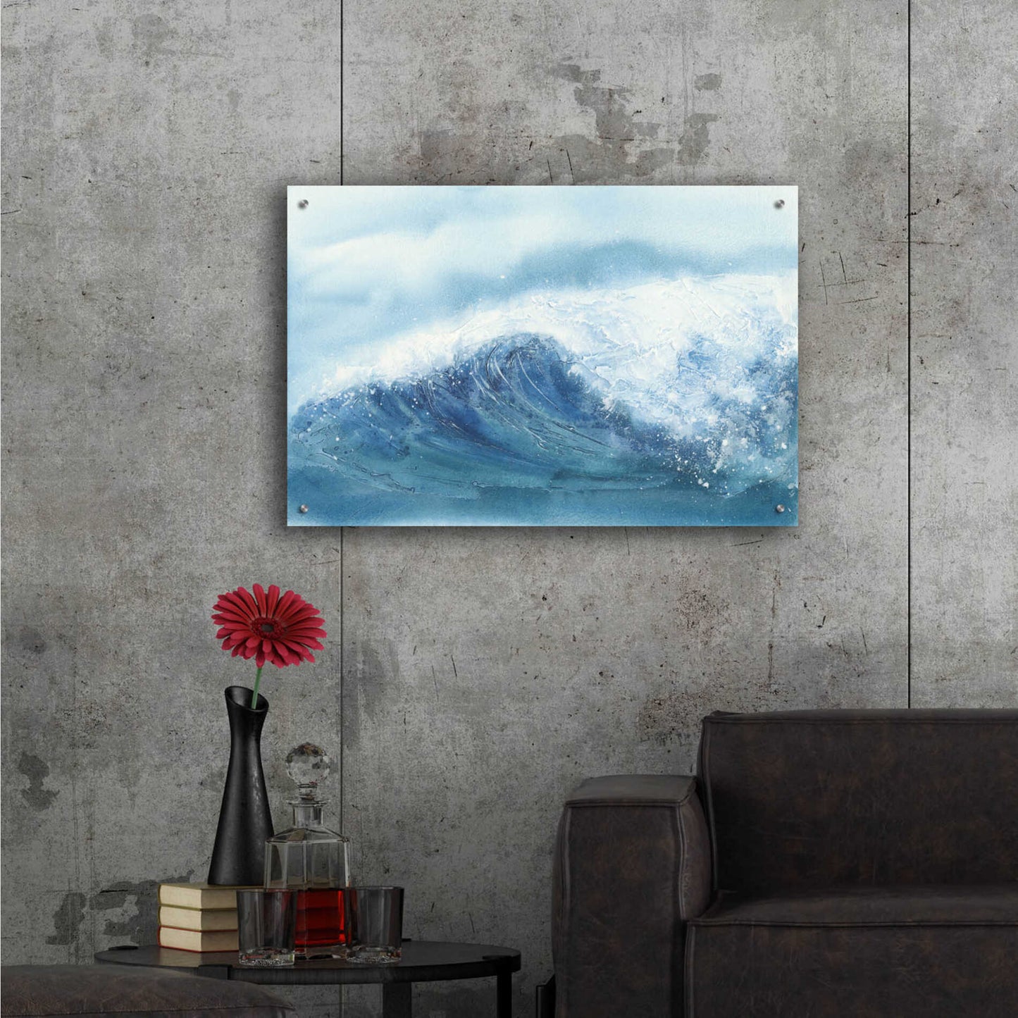 Epic Art 'Waves III' by Chris Paschke, Acrylic Glass Wall Art,36x24