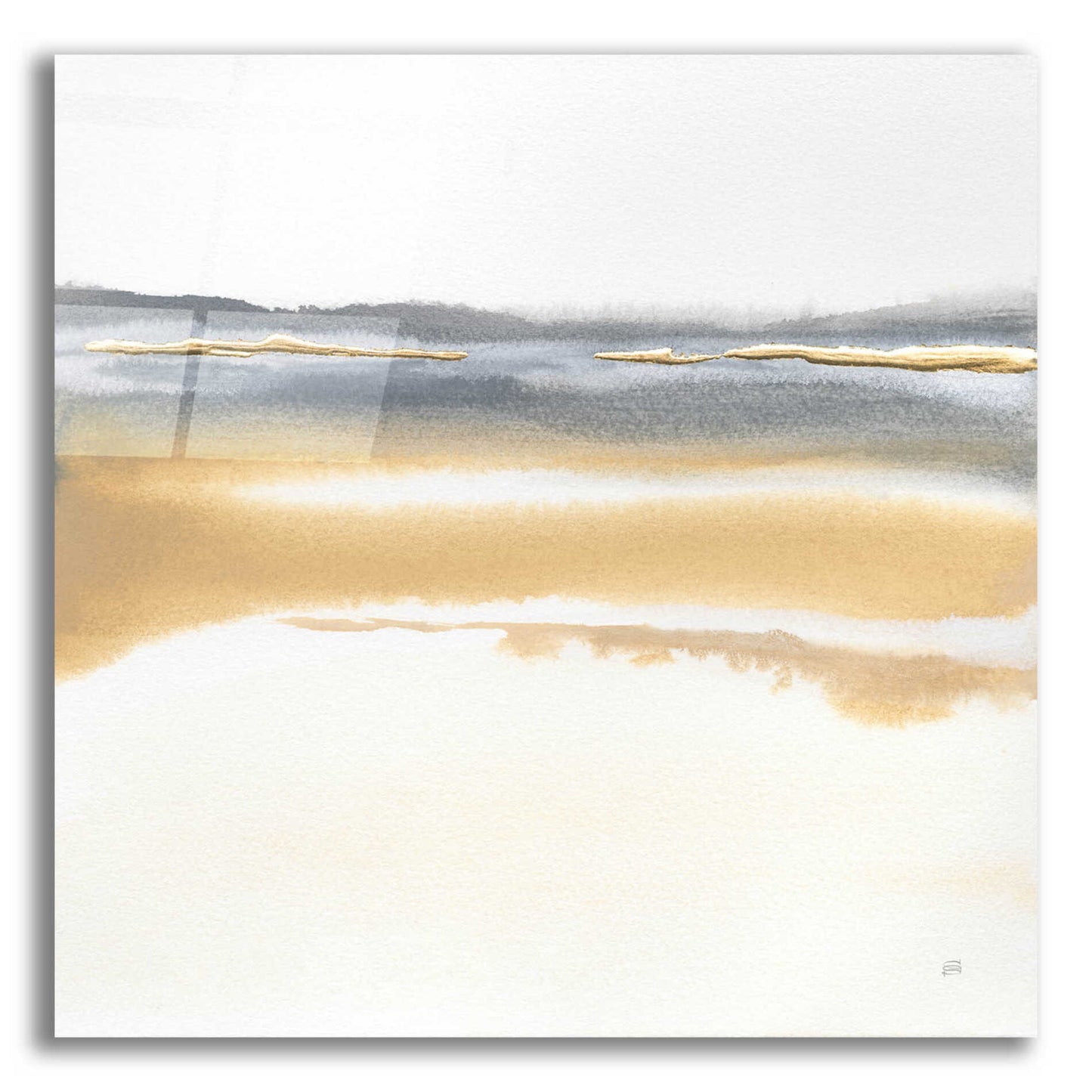 Epic Art 'Beige and Gold I' by Chris Paschke, Acrylic Glass Wall Art,36x36