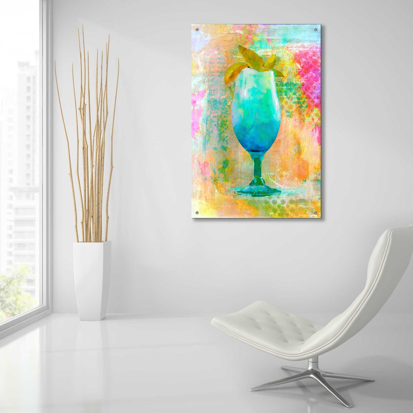 Epic Art 'Cocktail Night' by Andrea Haase Acrylic Glass Wall Art,24x36