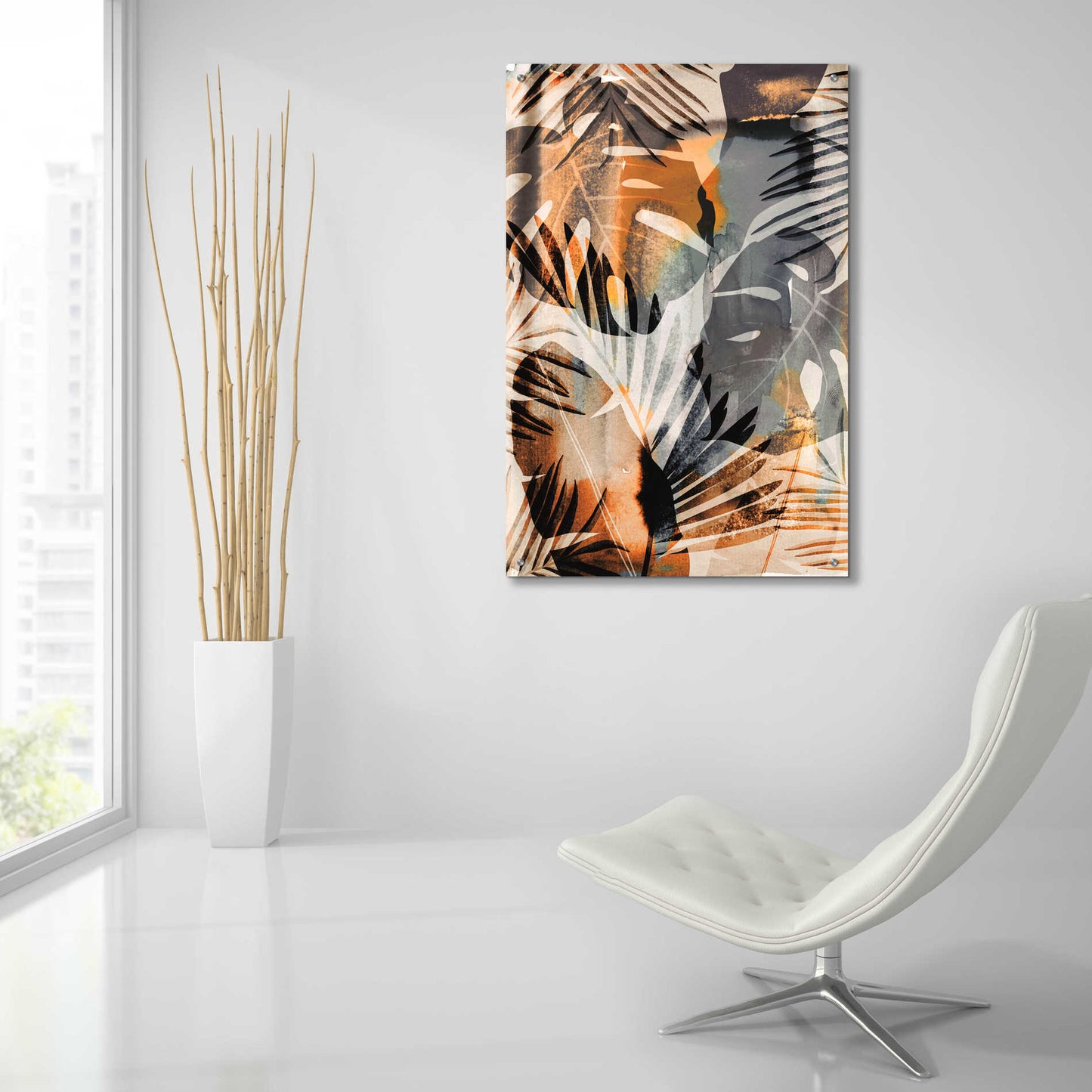 Epic Art 'Exotic Journey Orange' by Andrea Haase Acrylic Glass Wall Art,24x36