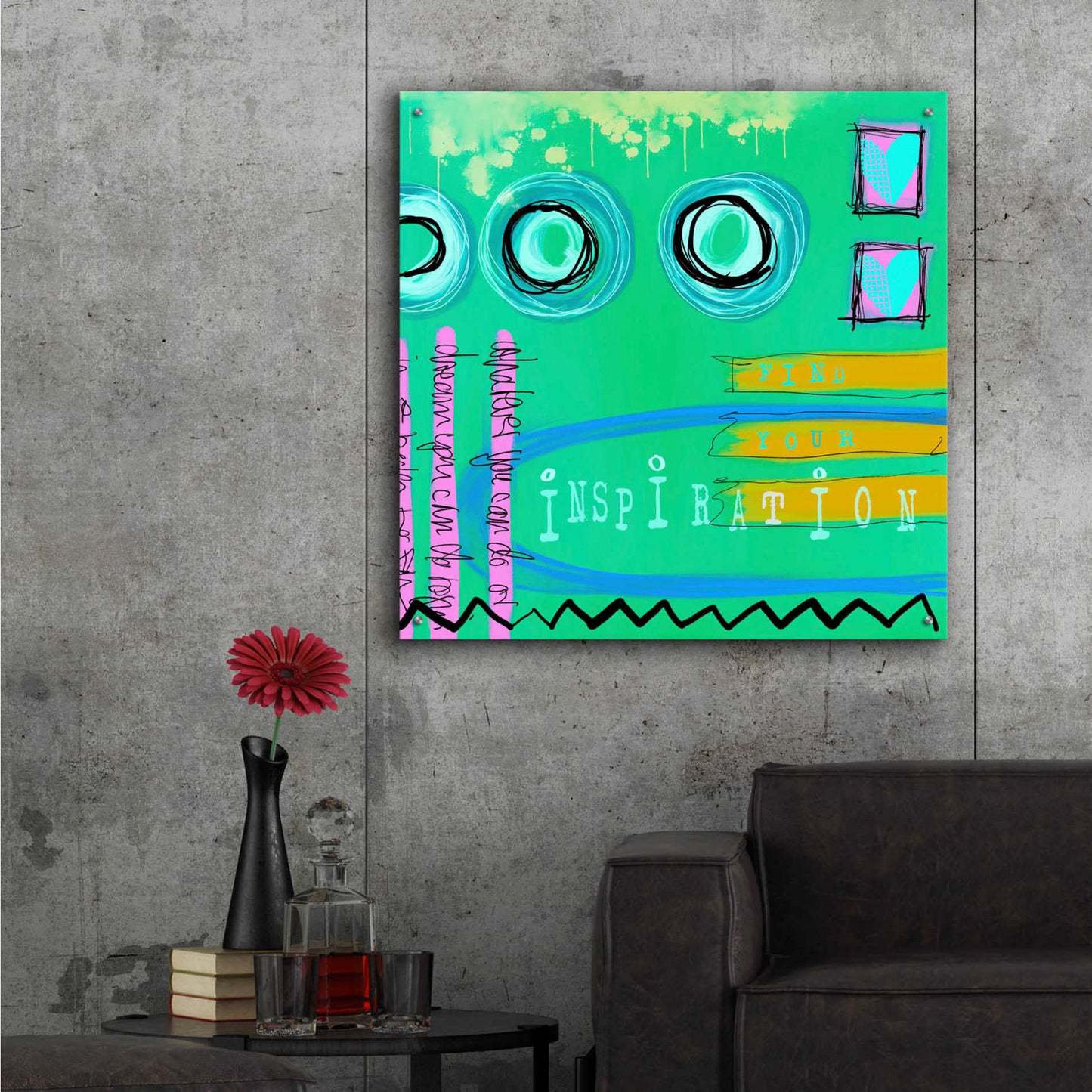 Epic Art 'Abstract Inspiration' by Andrea Haase Acrylic Glass Wall Art,36x36