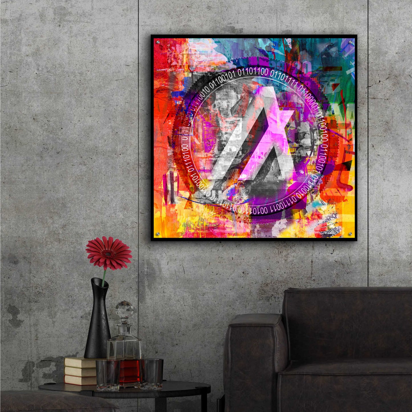 Epic Art 'Algo Algorand Crypto In Color' by Epic Art Portfolio, Acrylic Glass Wall Art,36x36