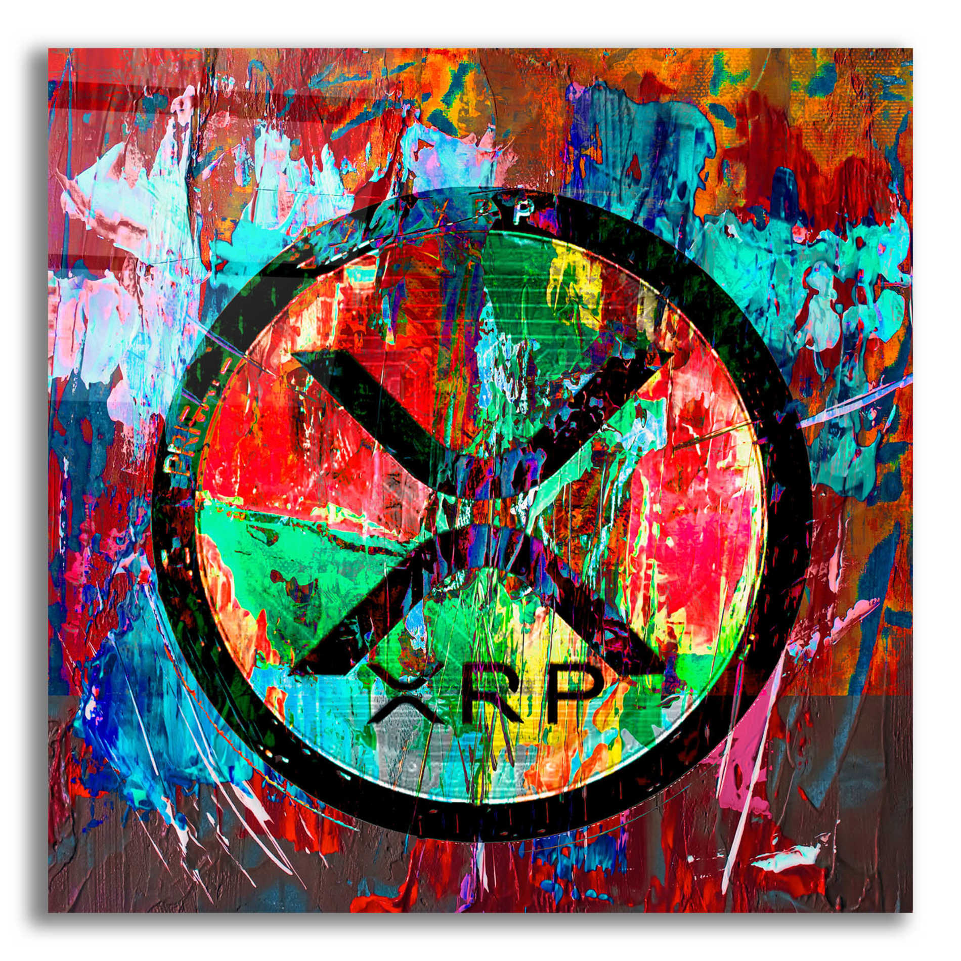 Epic Art 'Xrp Crypto In Color' by Epic Art Portfolio, Acrylic