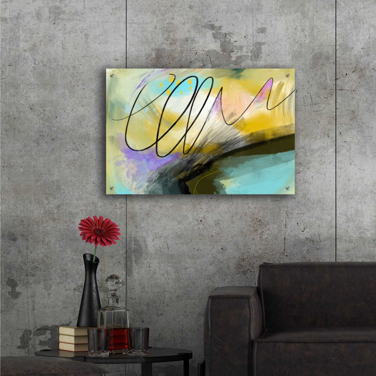 Epic Art 'Mumble' by Delores Naskrent, Acrylic Glass Wall Art,36x24