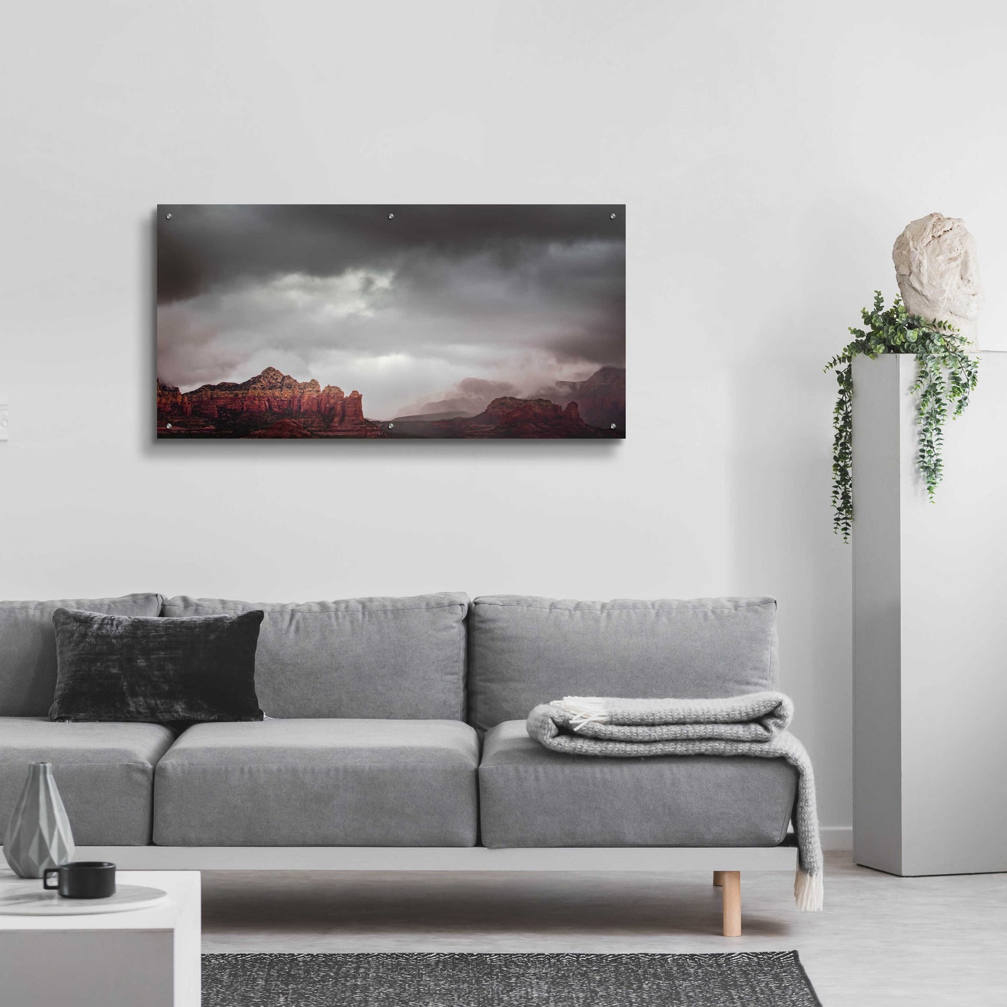 Epic Art 'Sedona Storm' by Don Schwartz, Acrylic Glass Wall Art,48x24