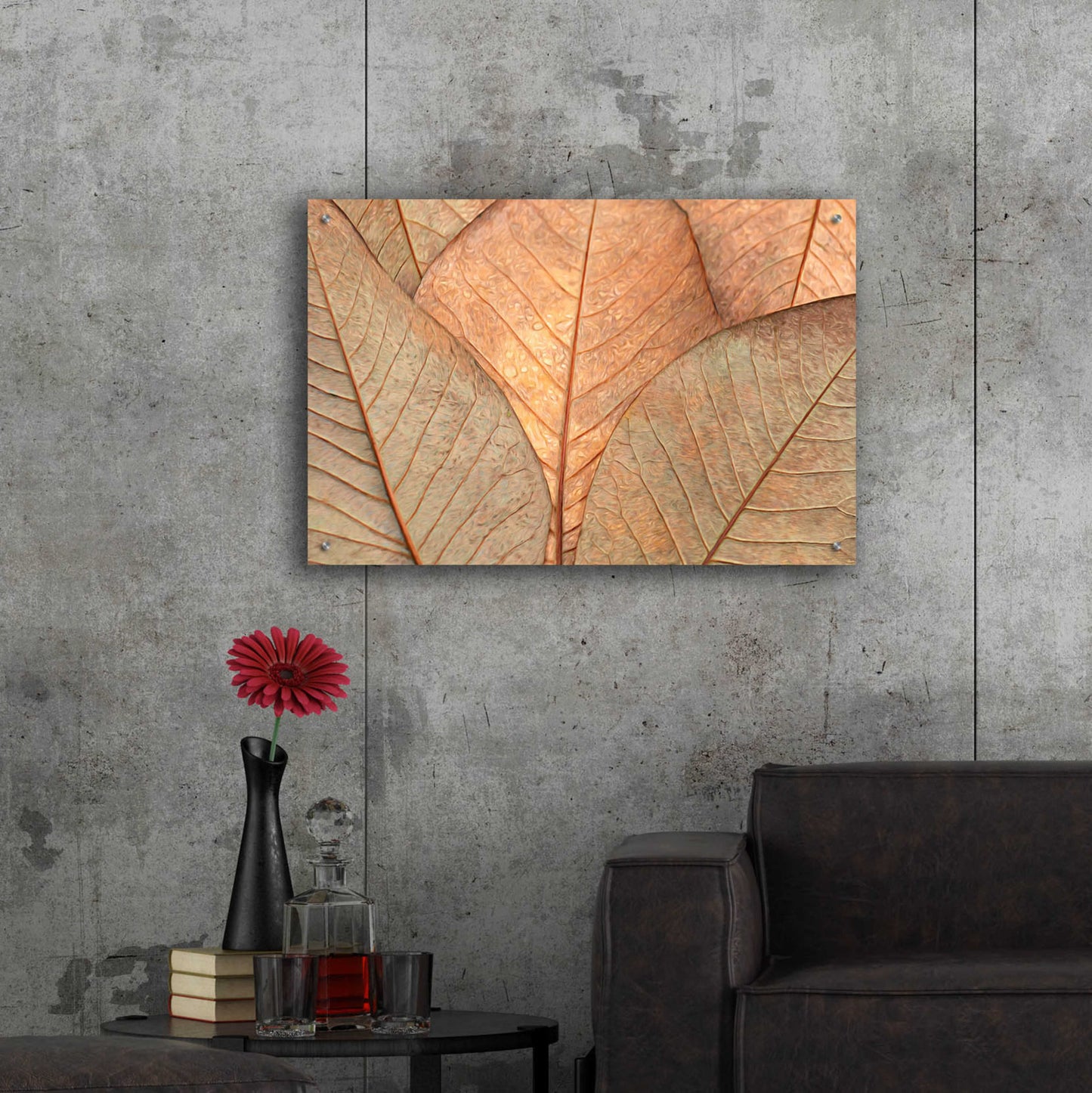 Epic Art 'Fallen Leaves' by Don Schwartz, Acrylic Glass Wall Art,36x24