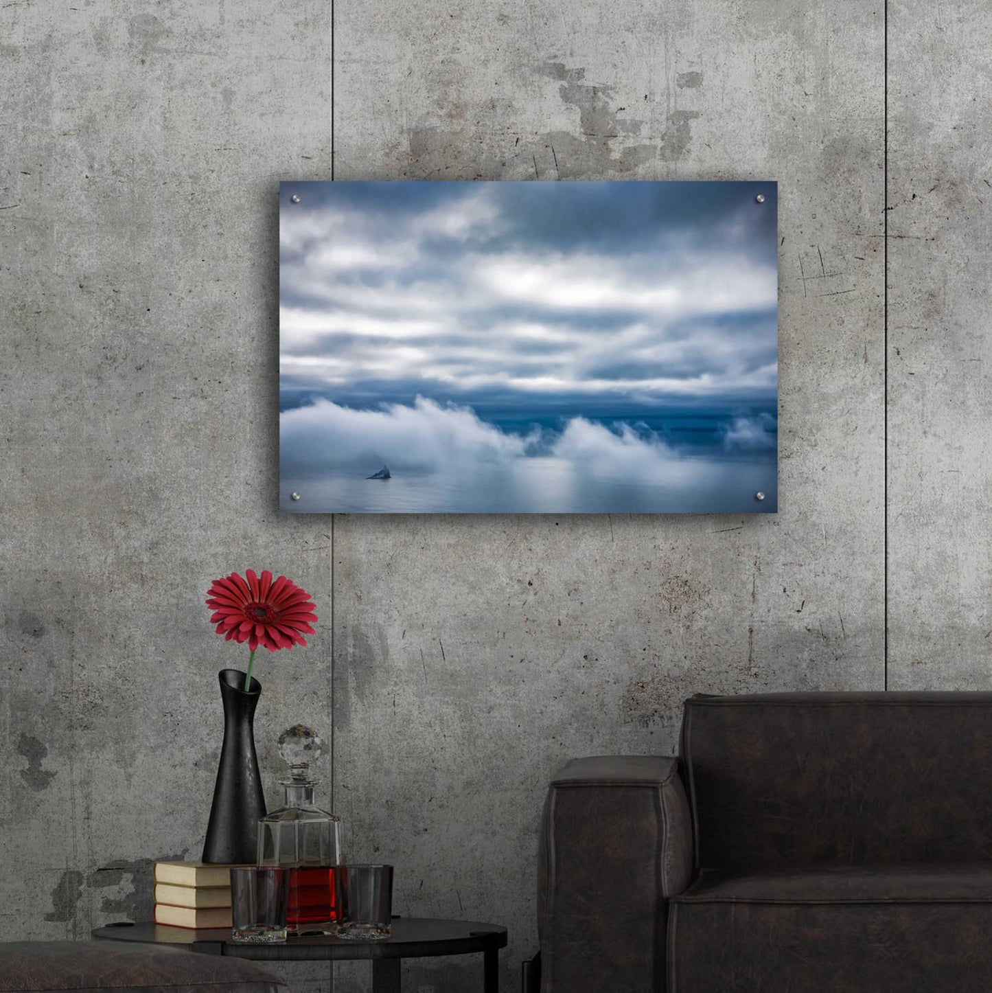 Epic Art 'Lighthouse In The Bay' by Don Schwartz, Acrylic Glass Wall Art,36x24