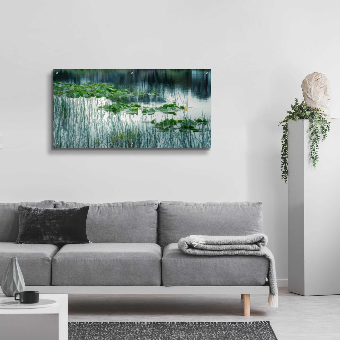 Epic Art 'Lakeside In Spring' by Don Schwartz, Acrylic Glass Wall Art,48x24
