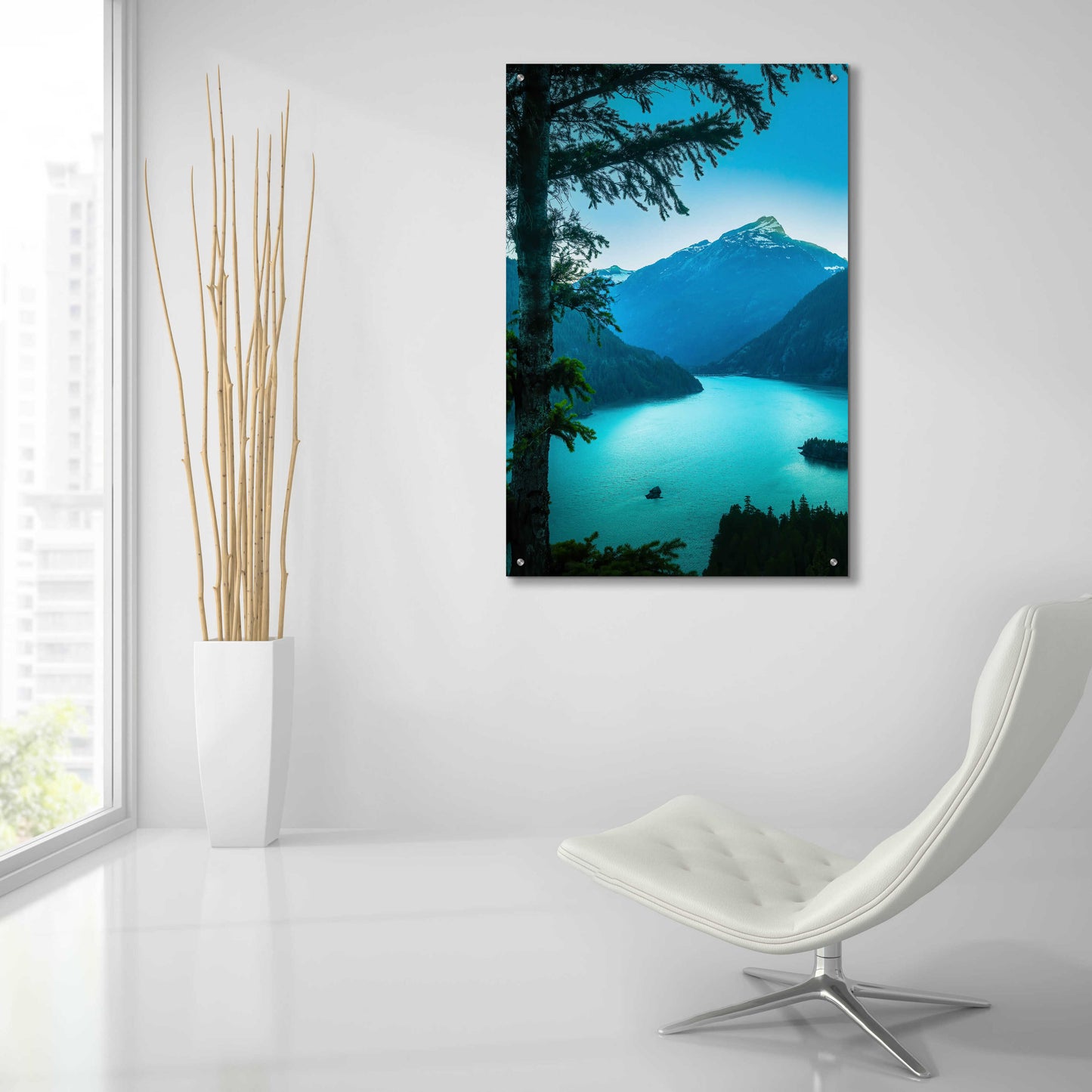 Epic Art 'Above The Lake' by Don Schwartz, Acrylic Glass Wall Art,24x36