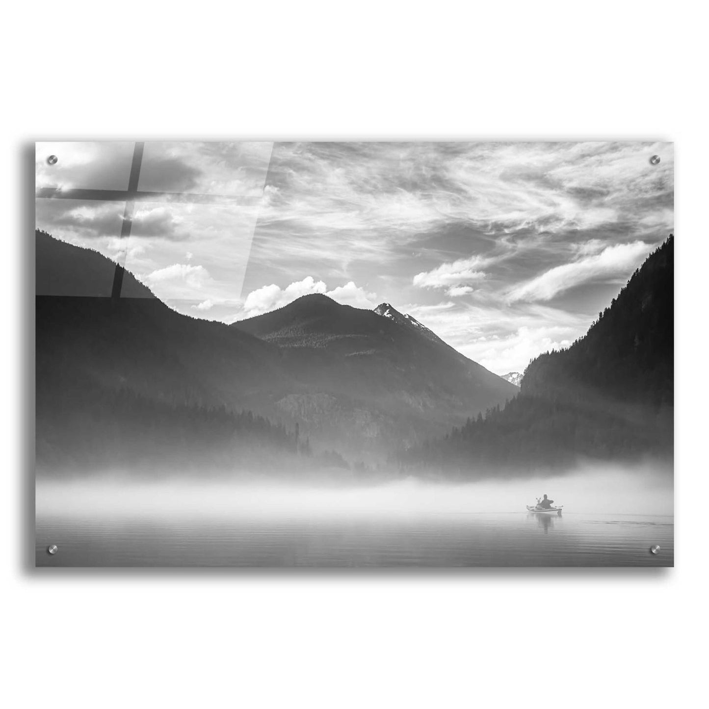 Epic Art 'Paddling Into The Mist II' by Don Schwartz, Acrylic Glass Wall Art