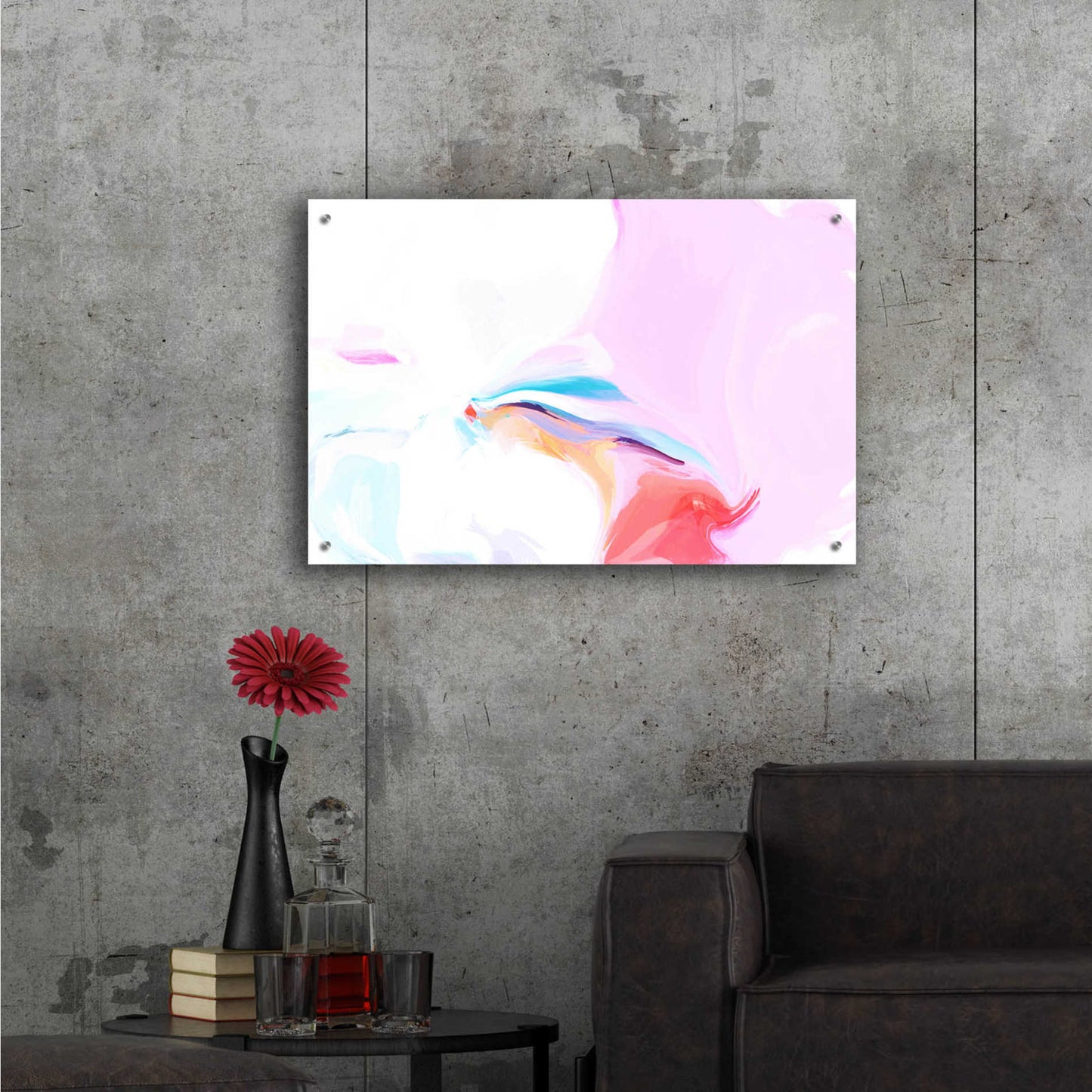 Epic Art 'Abstract Colorful Flows 8' by Irena Orlov Acrylic Glass Wall Art,36x24