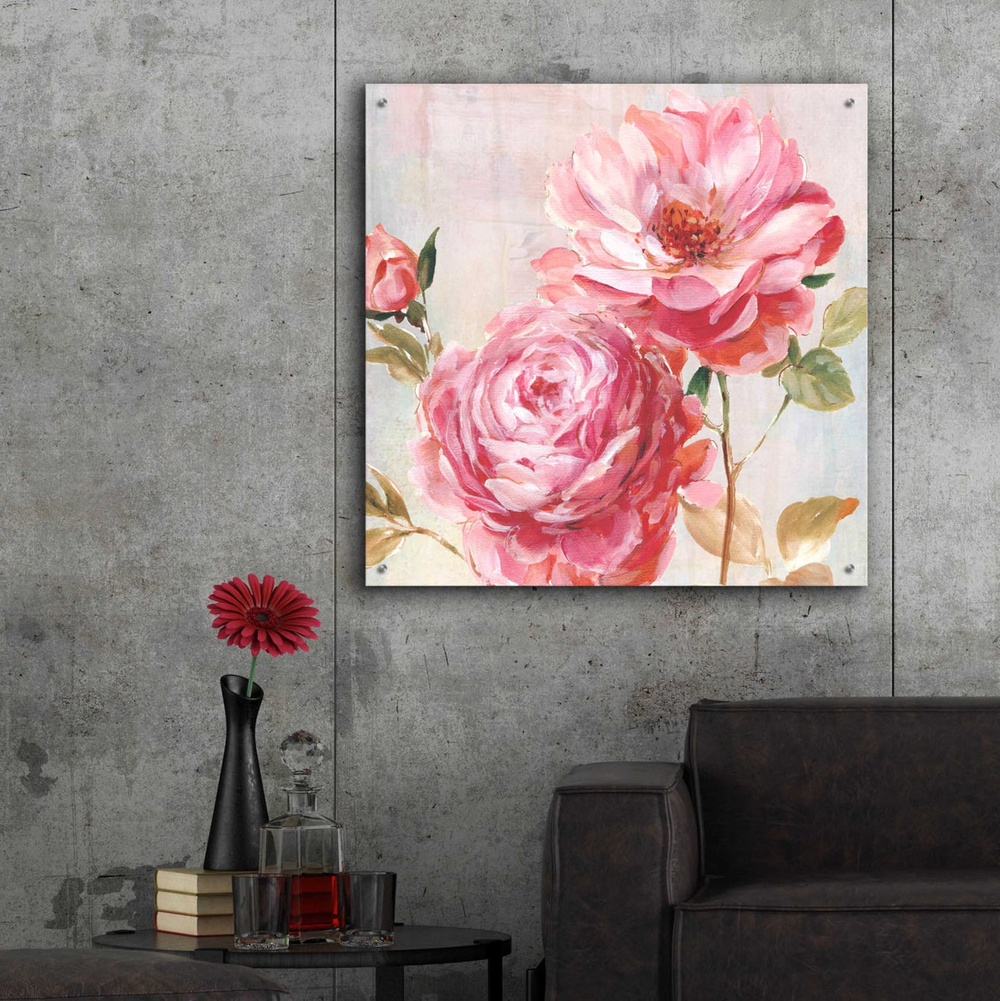 Epic Art 'Petal Paint 2' by Karen Smith Acrylic Glass Wall Art,36x36