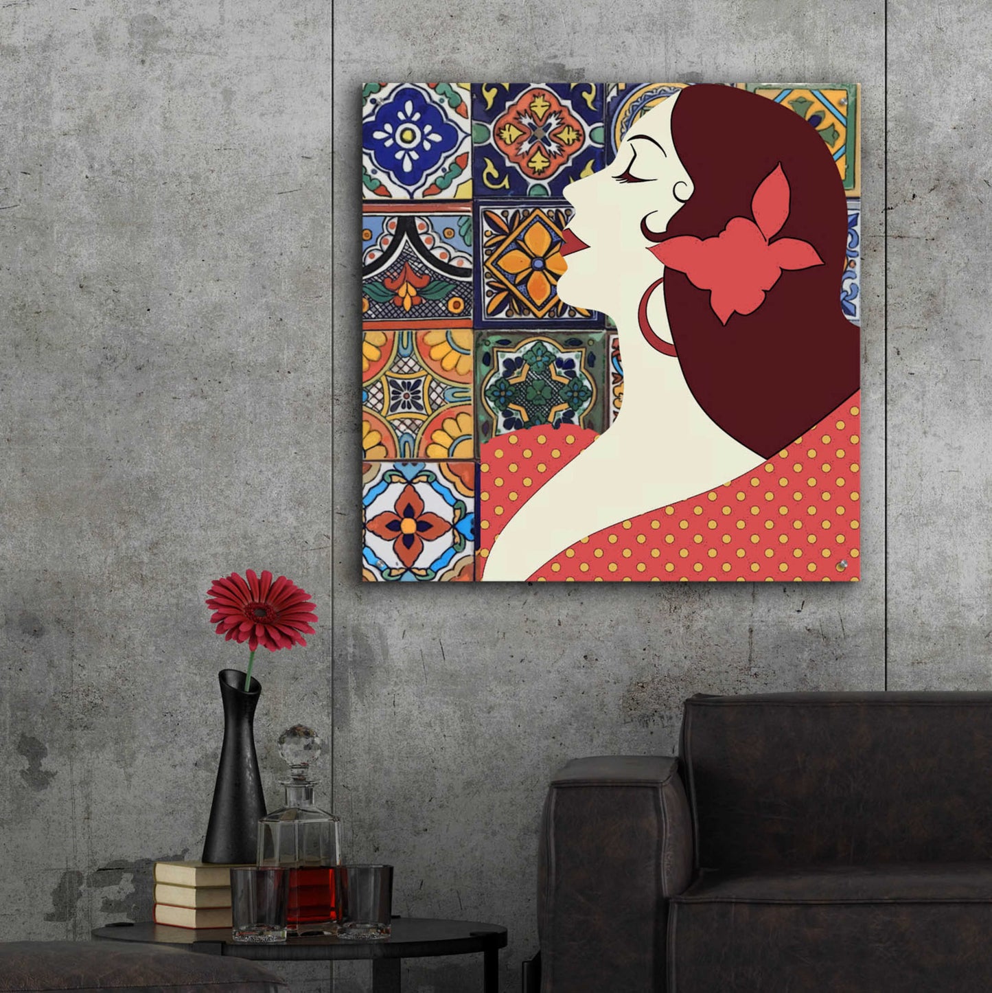 Epic Art 'Senorita 1' by Karen Smith Acrylic Glass Wall Art,36x36