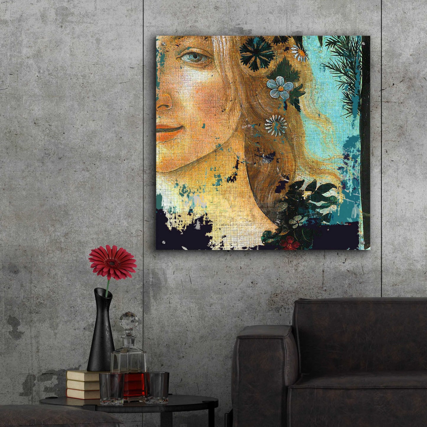 Epic Art 'Flower Lady' by Karen Smith Acrylic Glass Wall Art,36x36