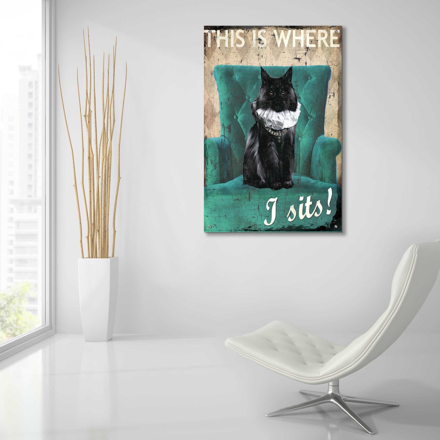 Epic Art 'I Sits' by Karen Smith Acrylic Glass Wall Art,24x36