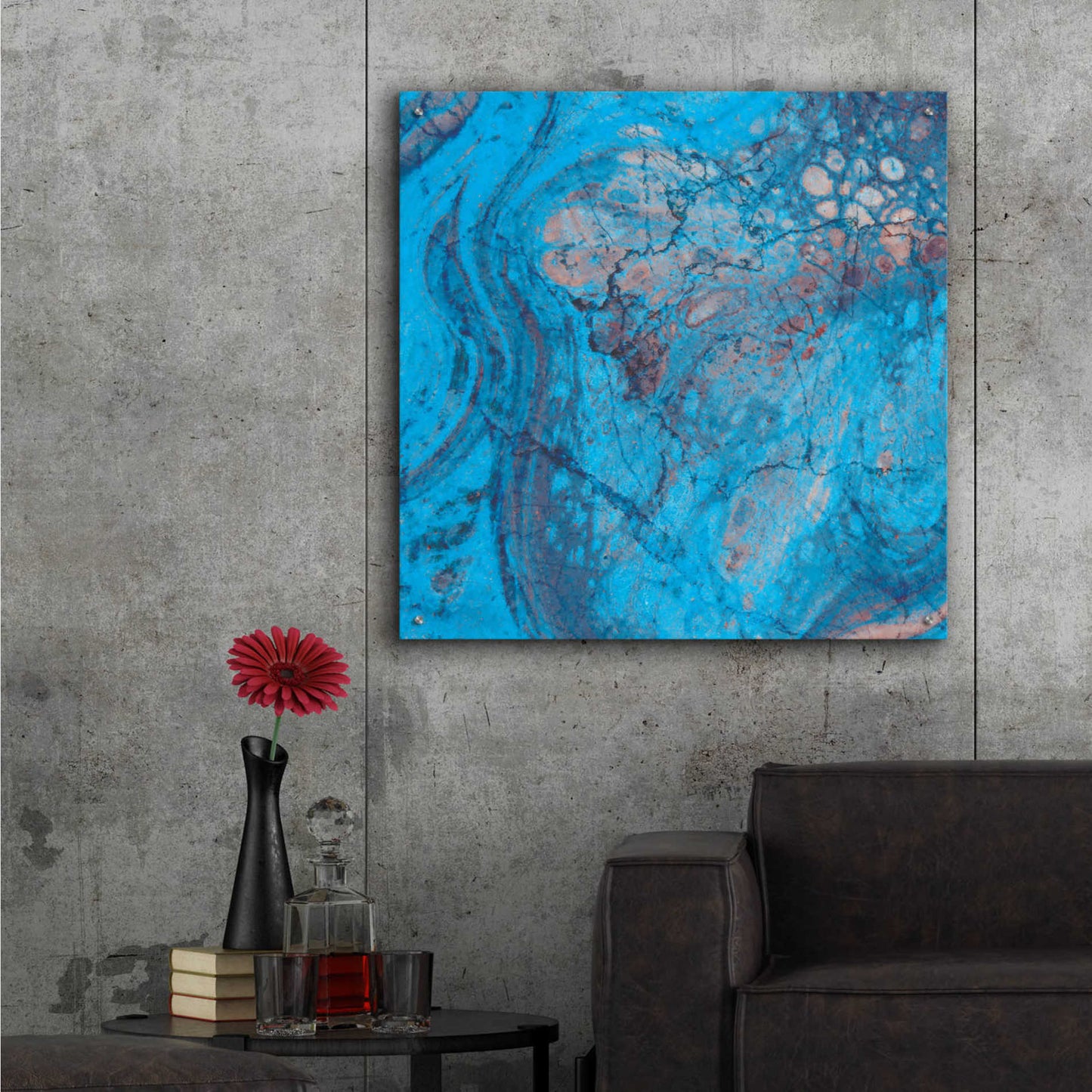 Epic Art 'Craquelure Two' by Steve Hunziker Acrylic Glass Wall Art,36x36