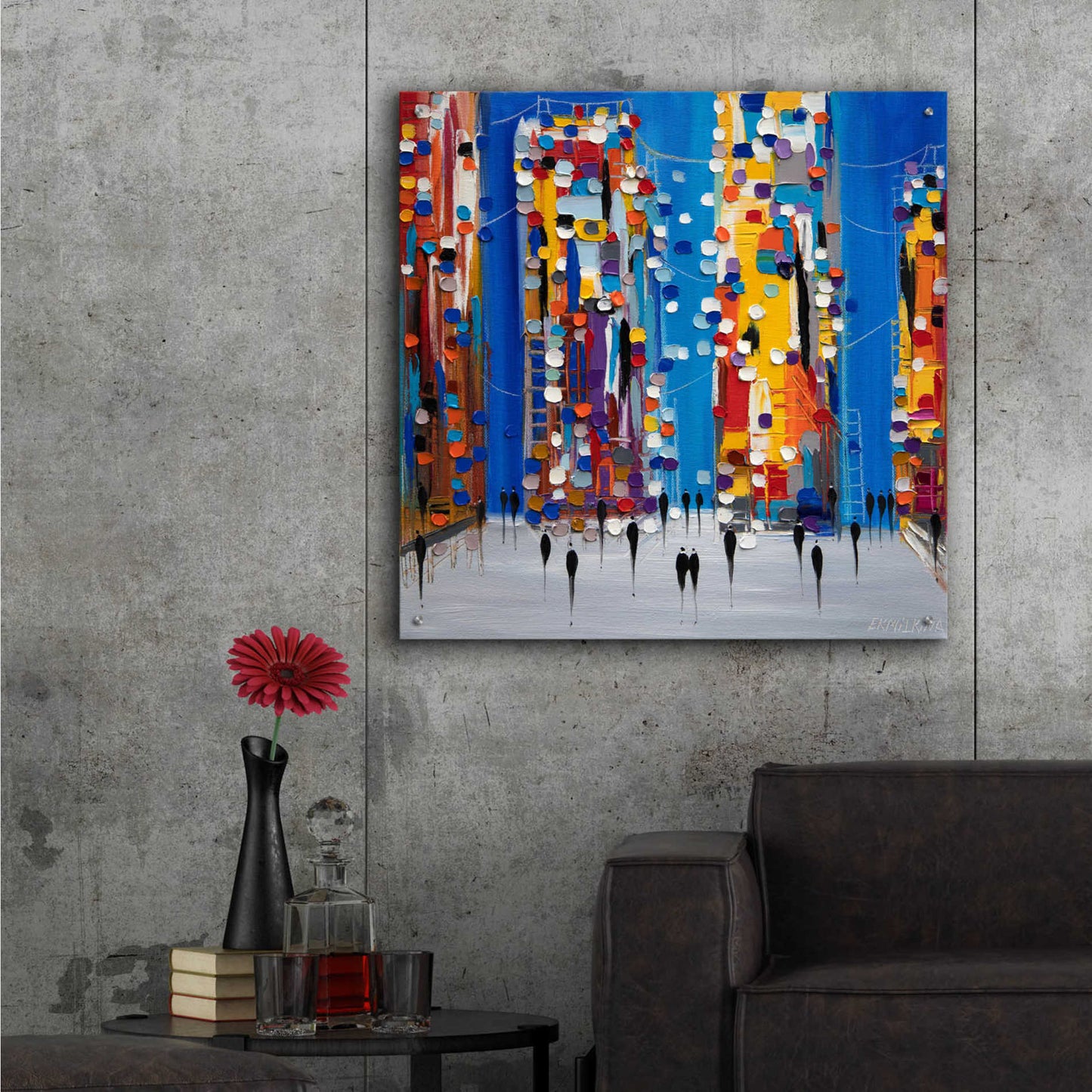 Epic Art 'City Sunrise' by Ekaterina Ermilkina Acrylic Glass Wall Art,36x36
