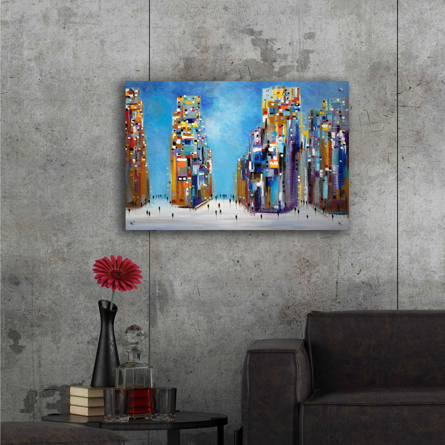 Epic Art 'Nyc Streets' by Ekaterina Ermilkina Acrylic Glass Wall Art,36x24