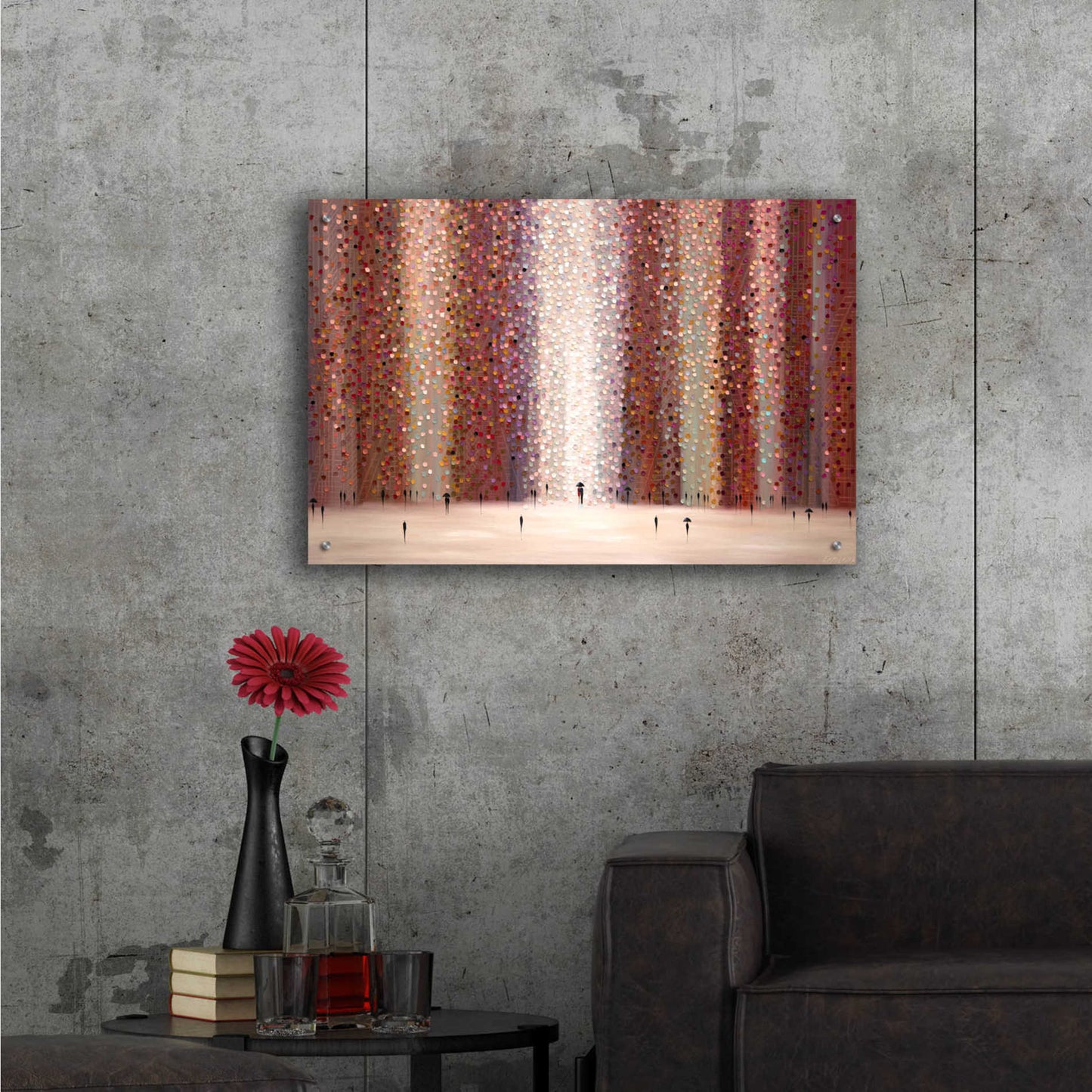 Epic Art 'Romance And Rain' by Ekaterina Ermilkina Acrylic Glass Wall Art,36x24