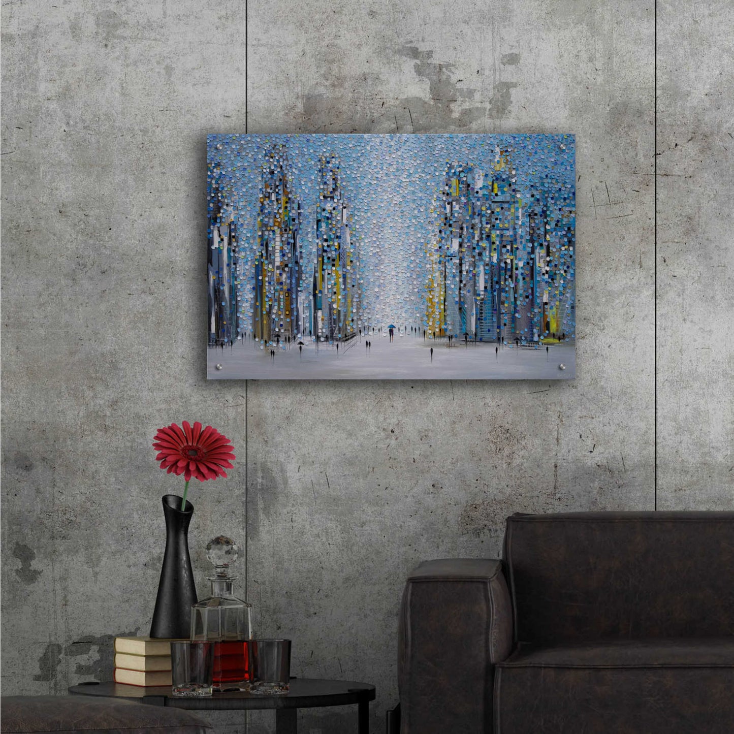 Epic Art 'Sunny City' by Ekaterina Ermilkina Acrylic Glass Wall Art,36x24