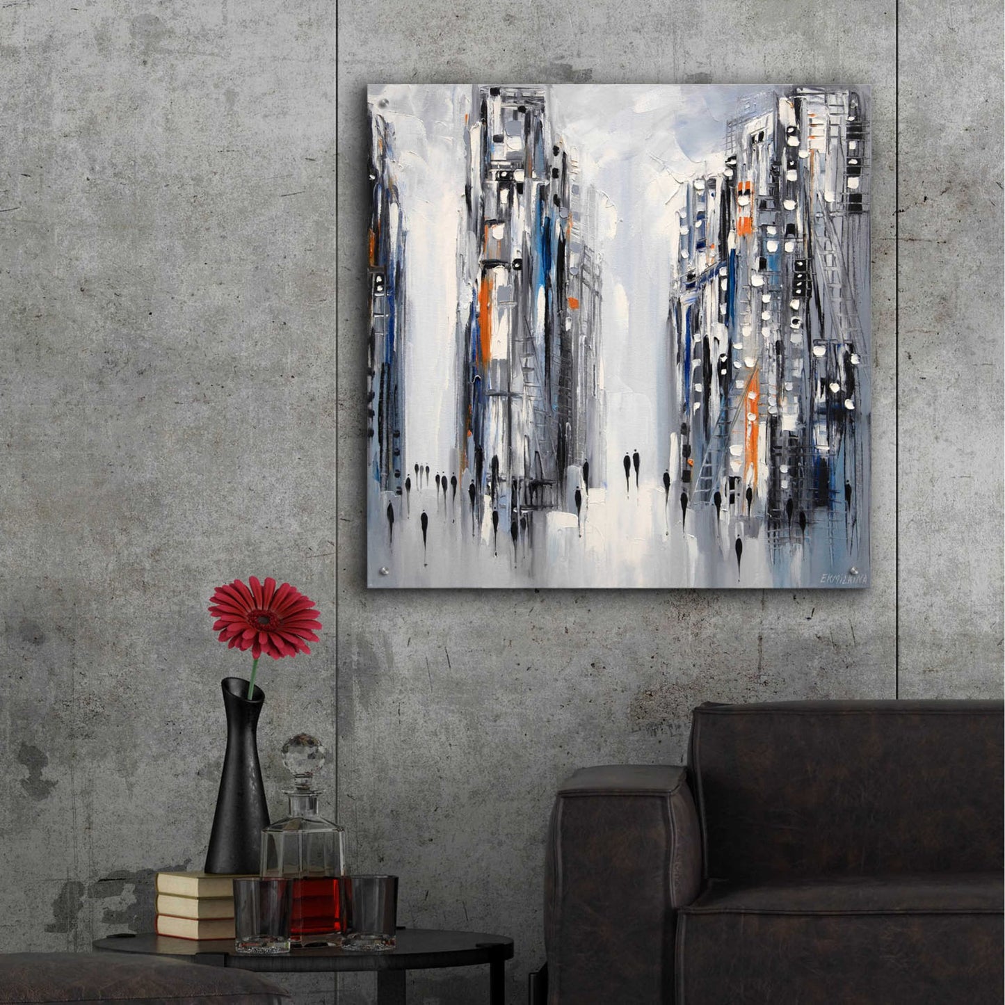 Epic Art 'City Escape' by Ekaterina Ermilkina Acrylic Glass Wall Art,36x36