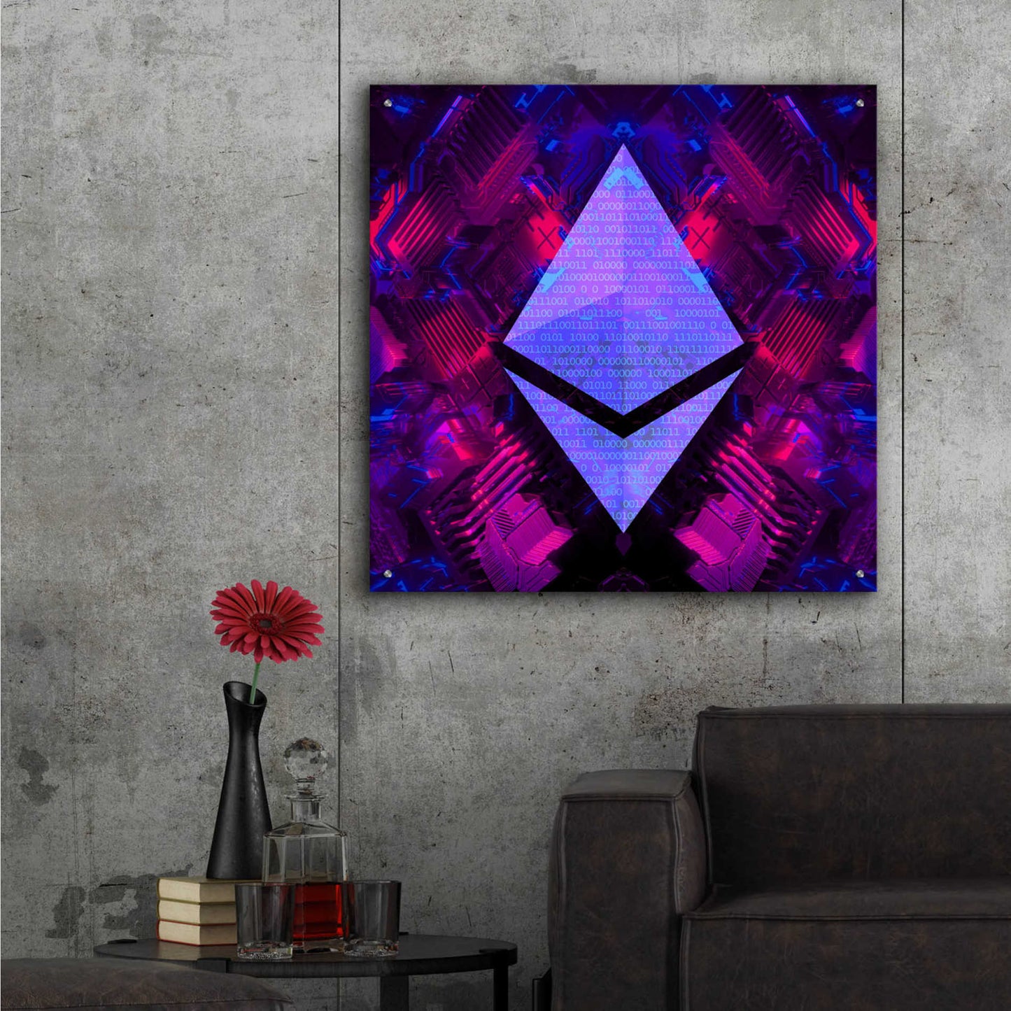 Epic Art 'Ethereum Future' by Cameron Gray Acrylic Glass Wall Art,36x36