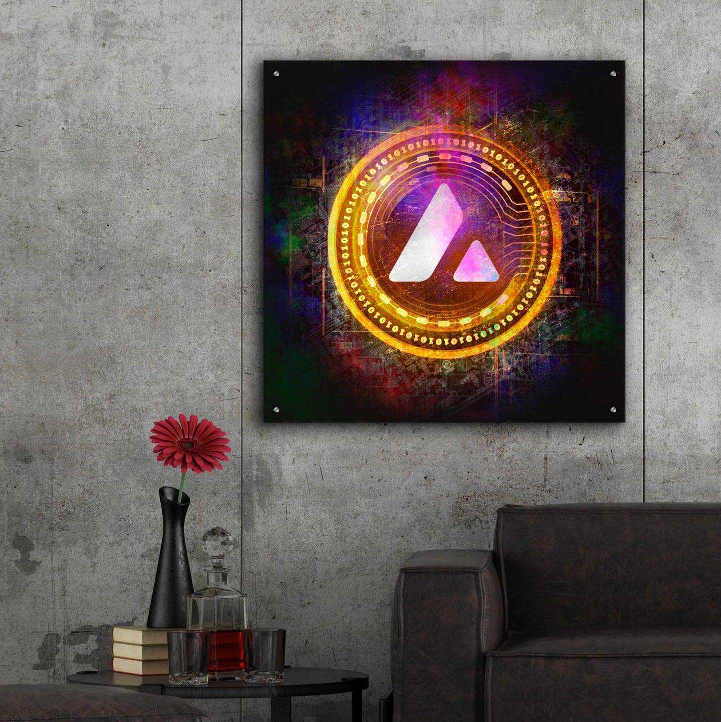 Epic Art 'Avalanche Crypto Halo' by Epic Portfolio Acrylic Glass Wall Art,36x36