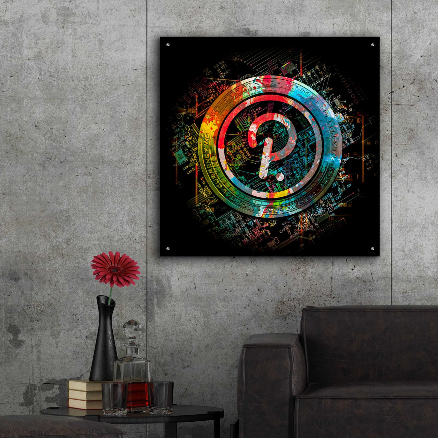 Epic Art 'Polkadot Crypto Power' by Epic Portfolio Acrylic Glass Wall Art,36x36