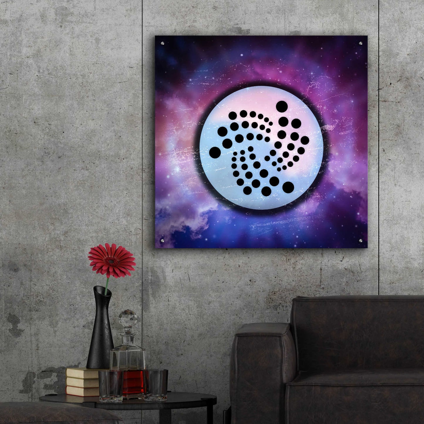 Epic Art 'IOTA Crypto Universe' by Epic Art Portfolio, Acrylic Glass Wall Art,36x36