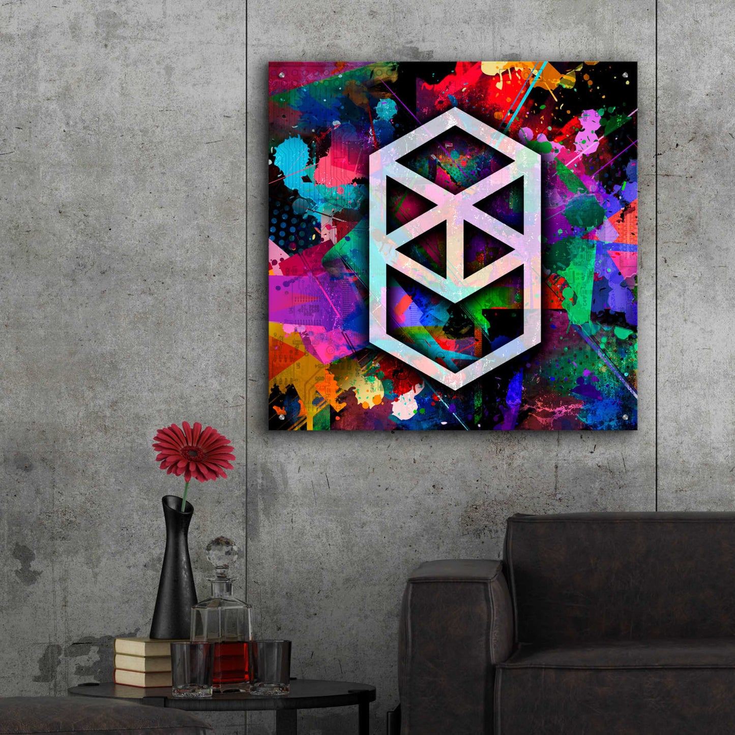 Epic Art 'FTM Fantom Crypto' by Epic Art Portfolio, Acrylic Glass Wall Art,36x36