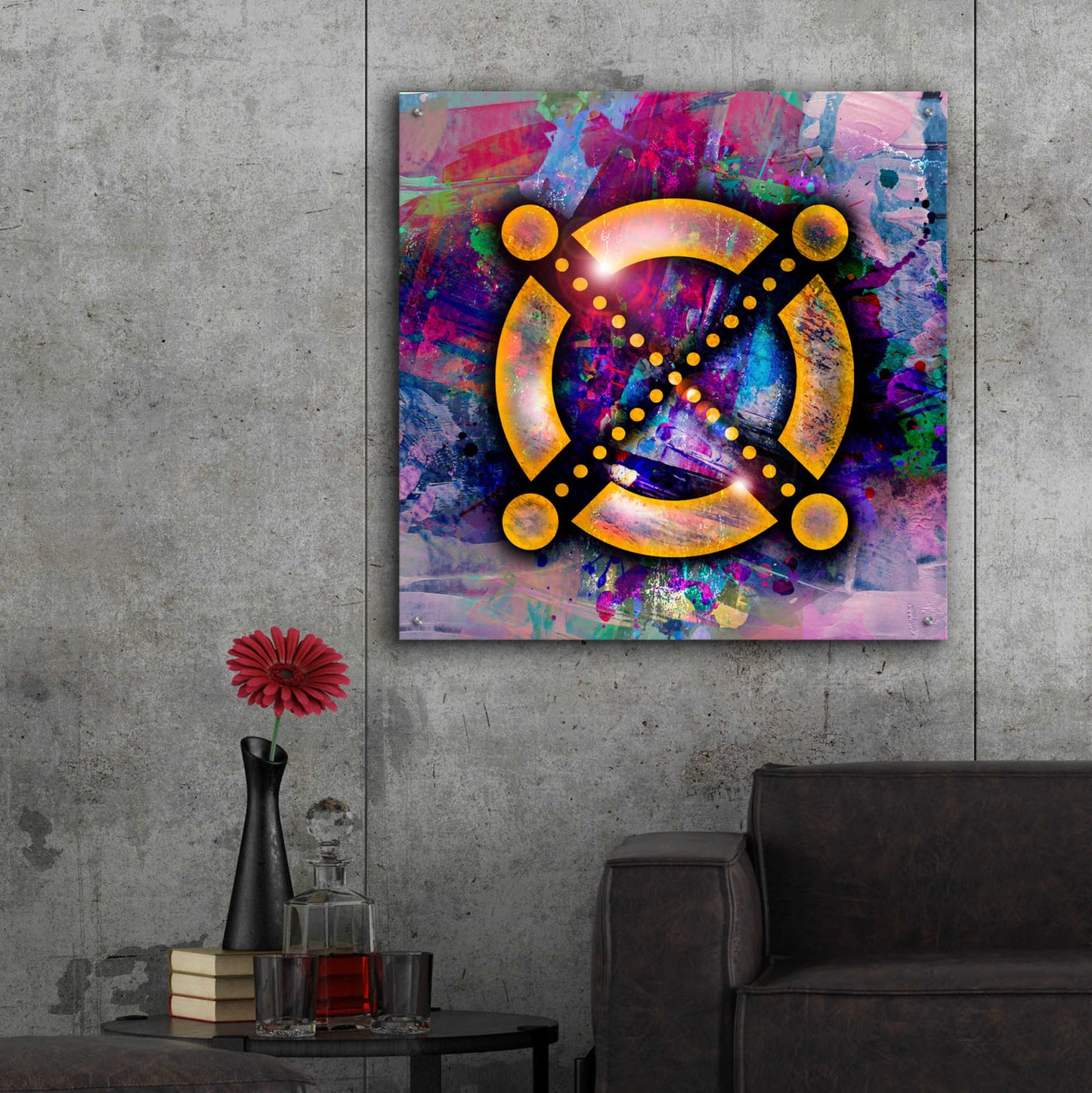 Epic Art 'EGLD Elrond Crypto' by Epic Art Portfolio, Acrylic Glass Wall Art,36x36