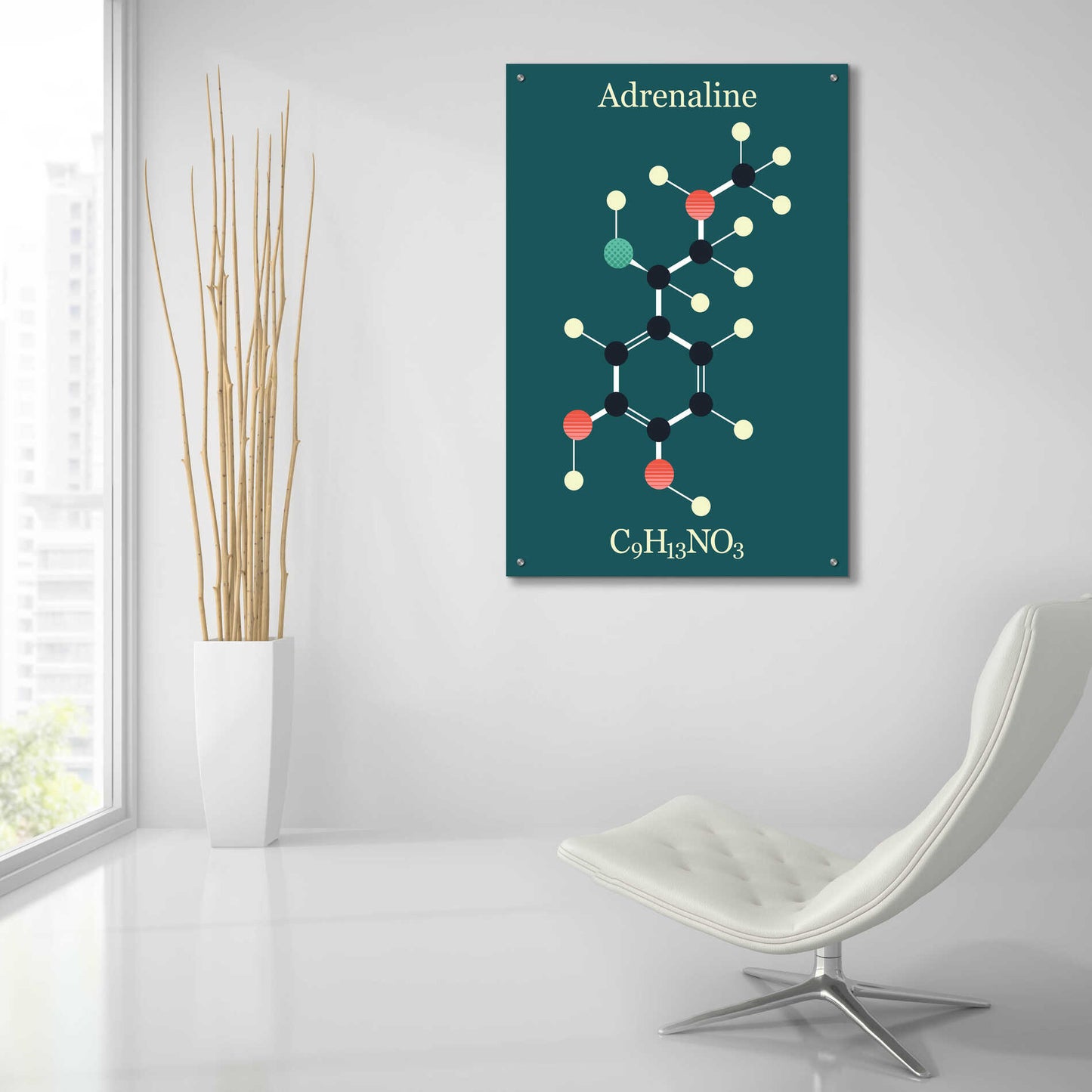 Epic Art 'Adrenaline Molecule I' by Epic Portfolio, Acrylic Glass Wall Art,24x36