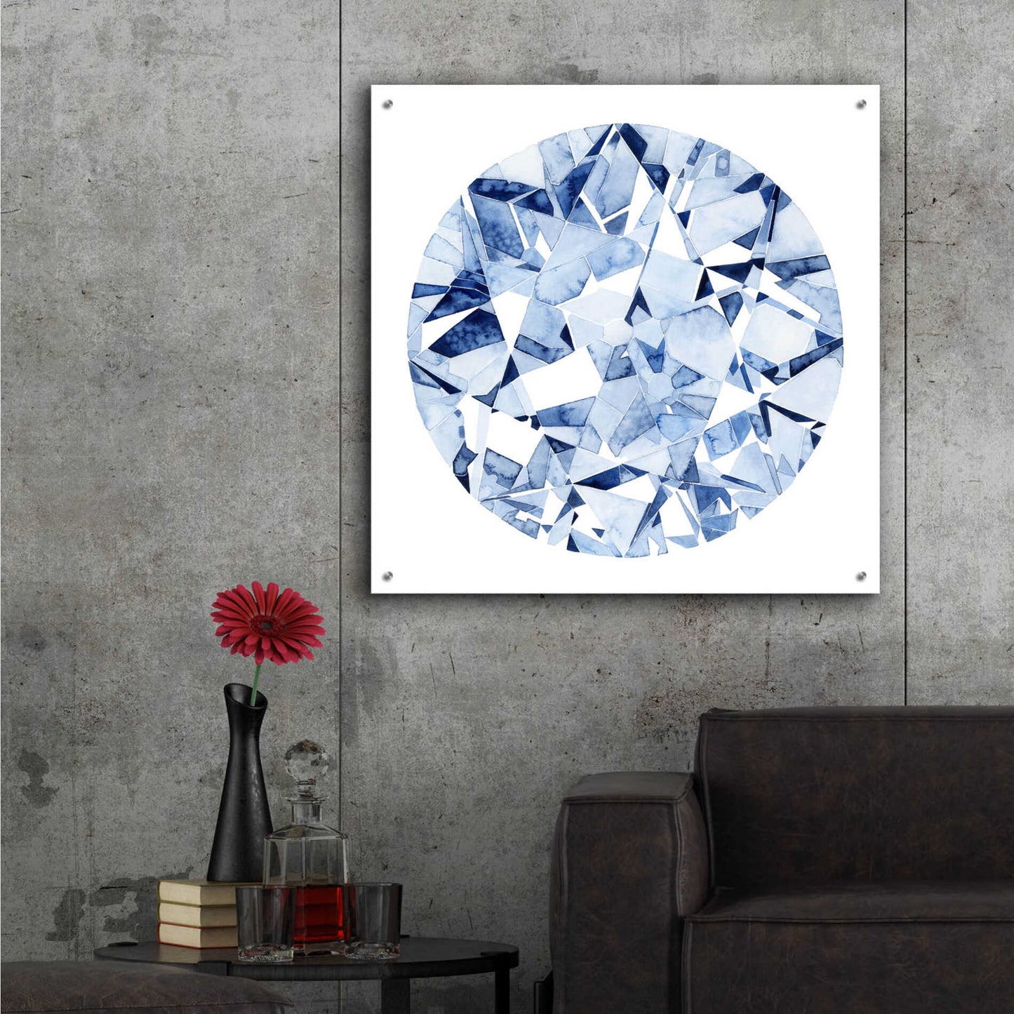 Epic Art 'Diamond Drops II' by Grace Popp, Acrylic Glass Wall Art,36x36