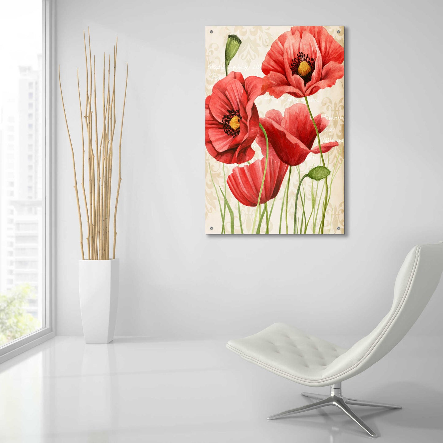 Epic Art 'Poised Poppy I' by Grace Popp, Acrylic Glass Wall Art,24x36