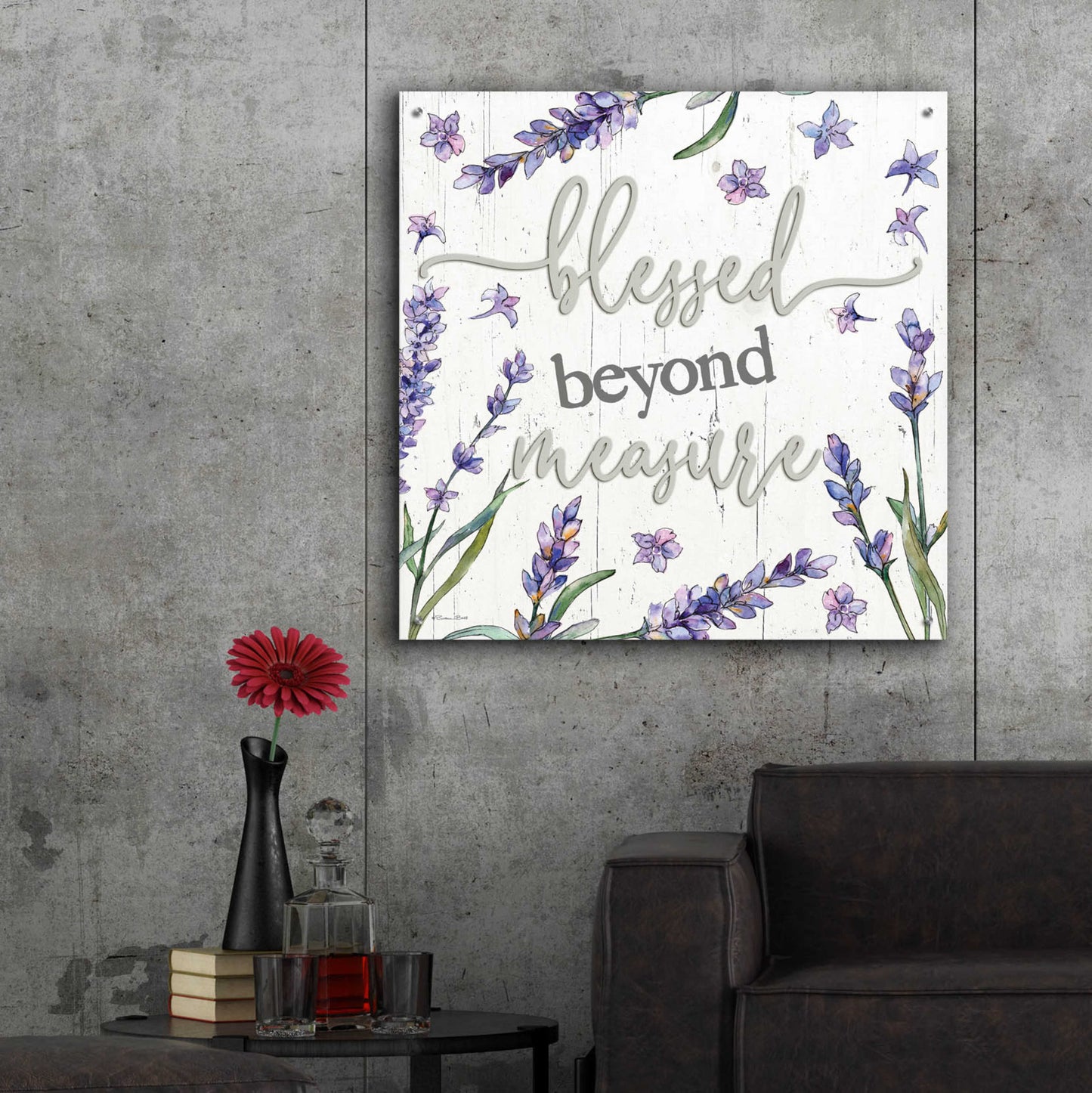 Epic Art 'Blessed Beyond Measure' by Susie Boyer, Acrylic Glass Wall Art,36x36