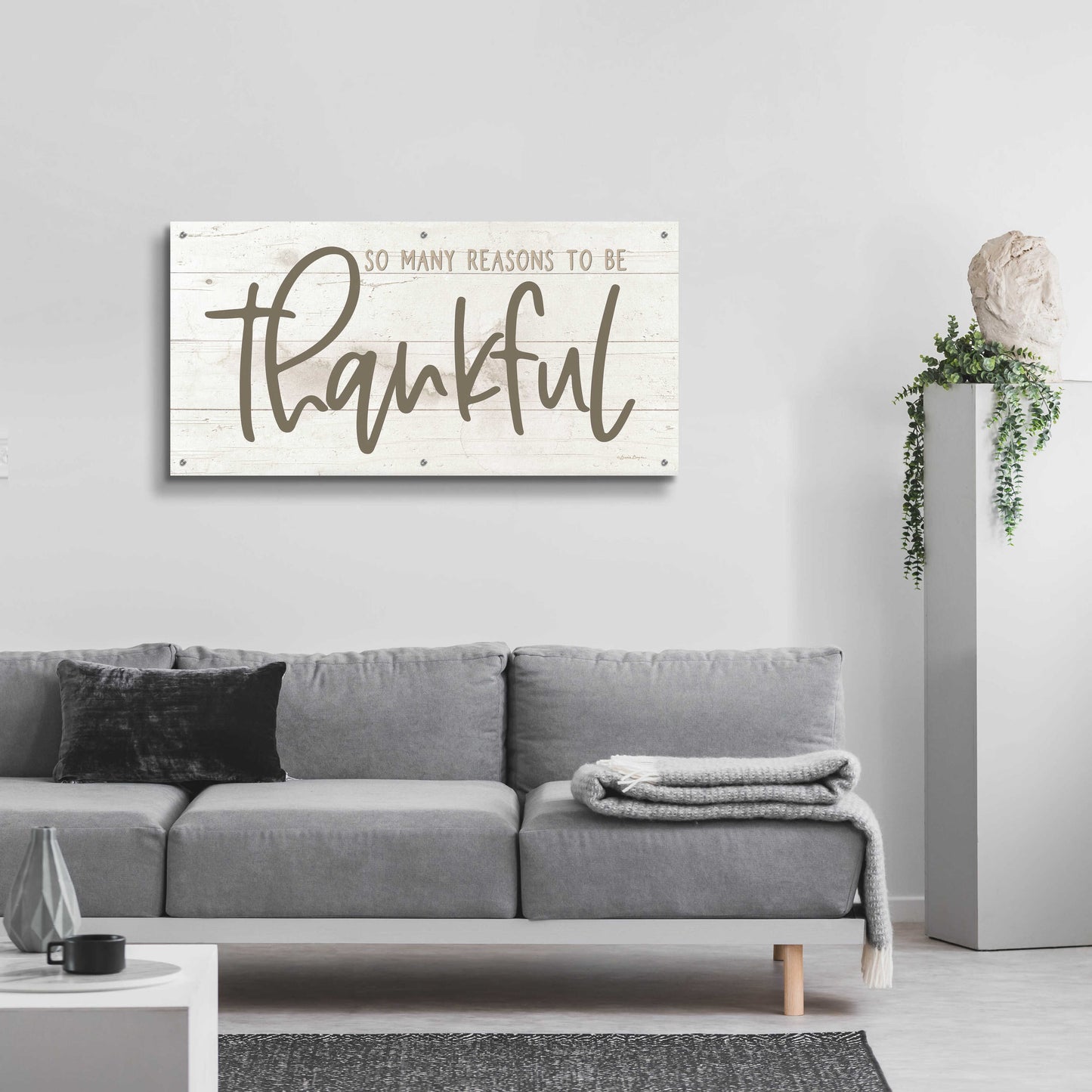 Epic Art 'So Many Reasons To Be Thankful' by Susie Boyer, Acrylic Glass Wall Art,48x24