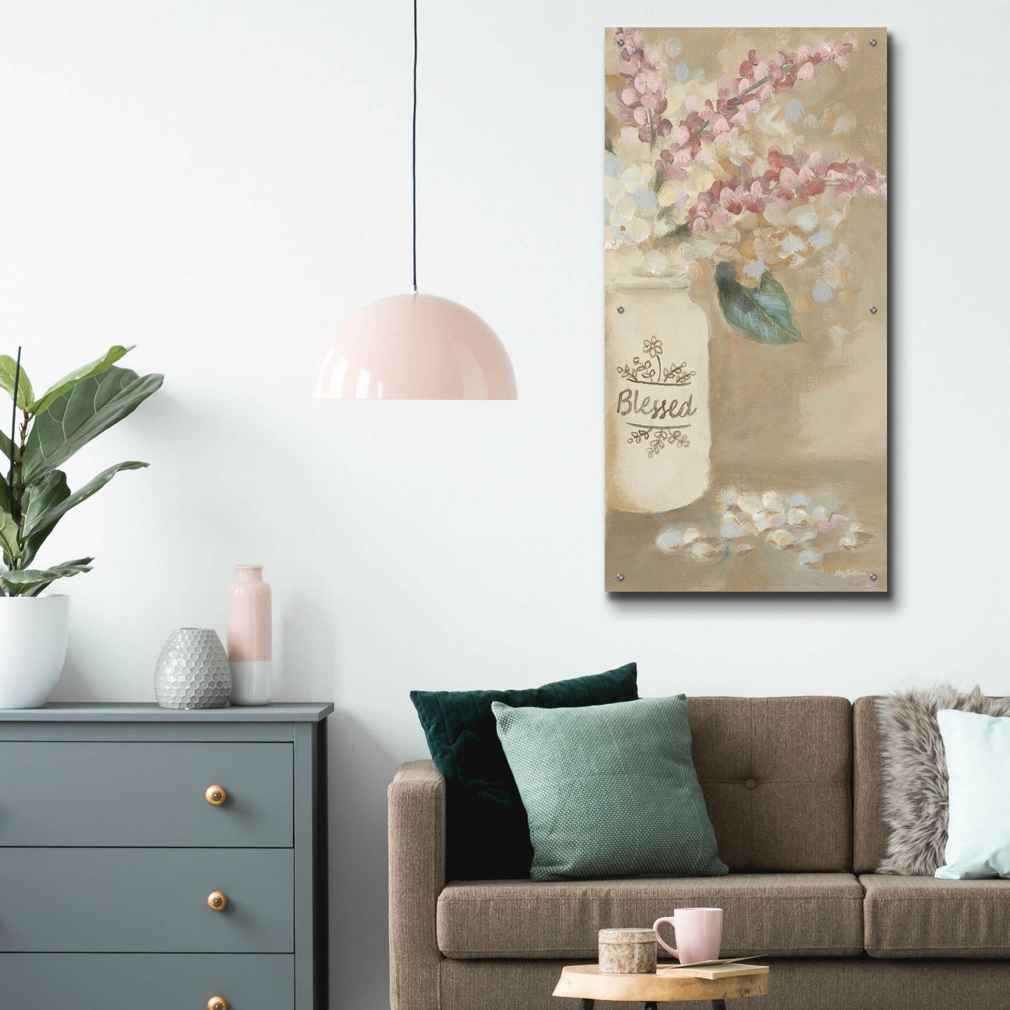 Epic Art 'Blessed Flowers' by Pam Britton, Acrylic Glass Wall Art,24x48