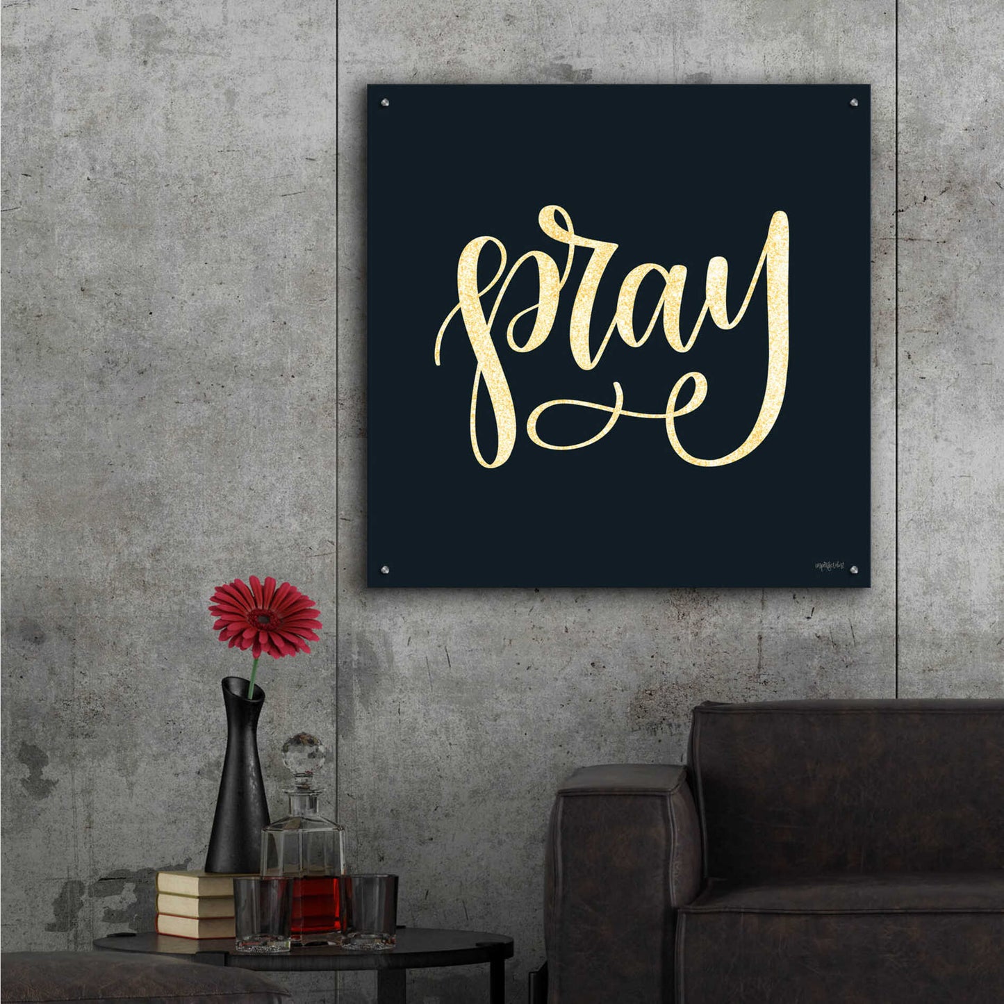 Epic Art 'Pray' by Imperfect Dust, Acrylic Glass Wall Art,36x36