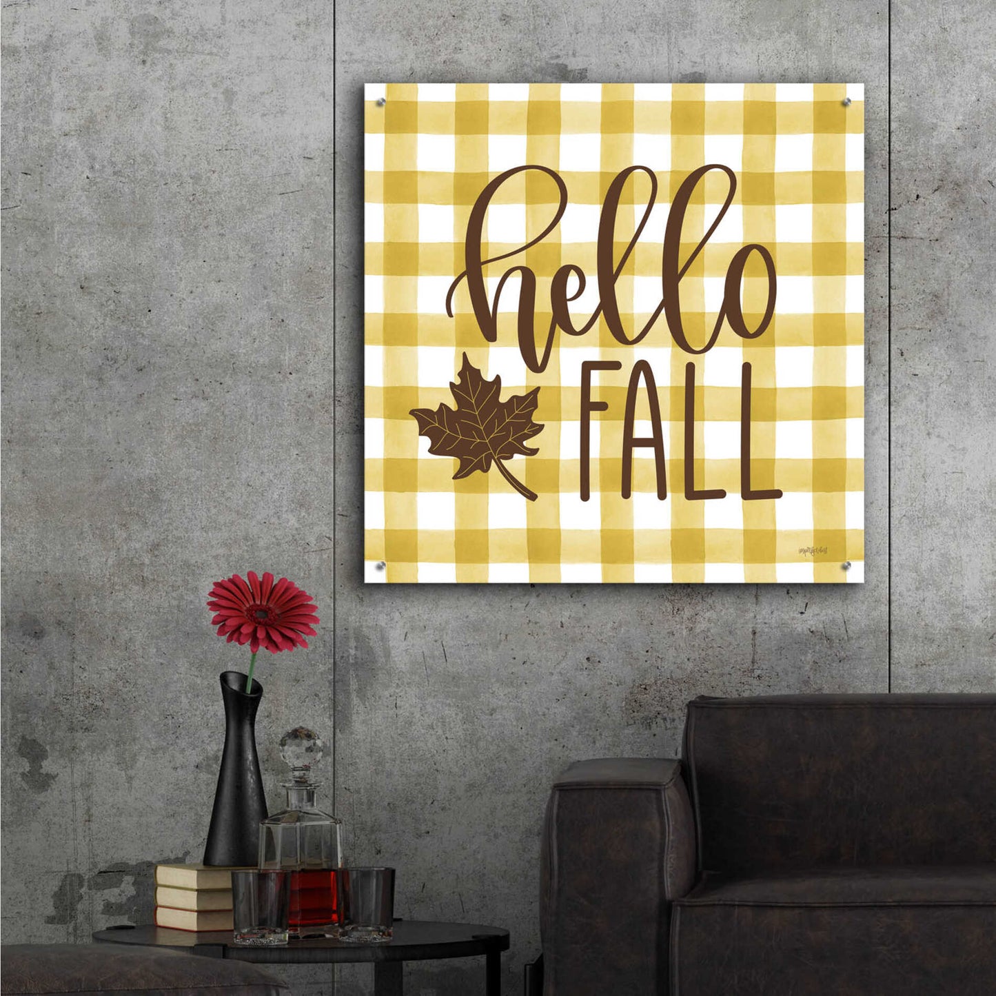 Epic Art 'Hello Fall' by Imperfect Dust, Acrylic Glass Wall Art,36x36