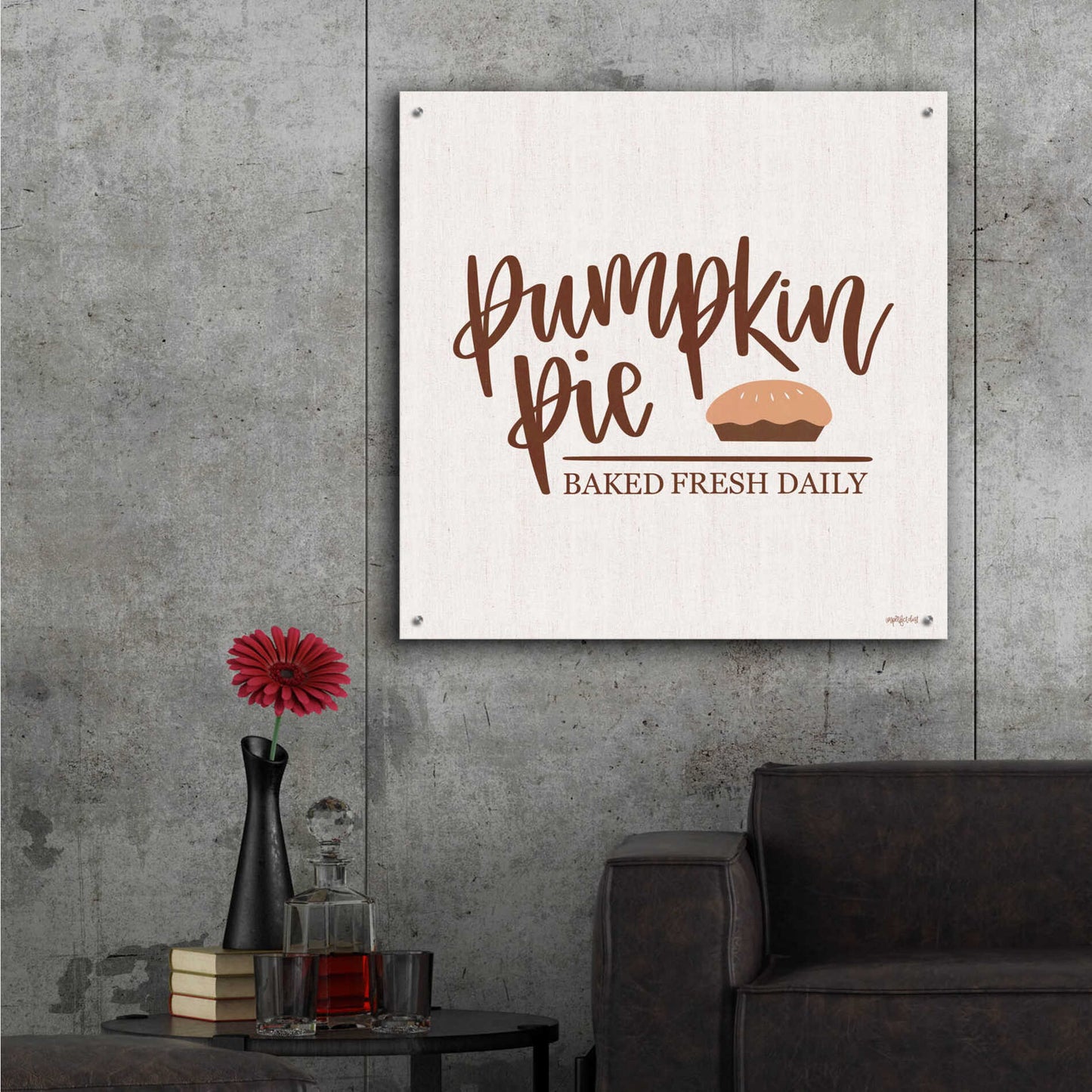 Epic Art 'Pumpkin Pie' by Imperfect Dust, Acrylic Glass Wall Art,36x36