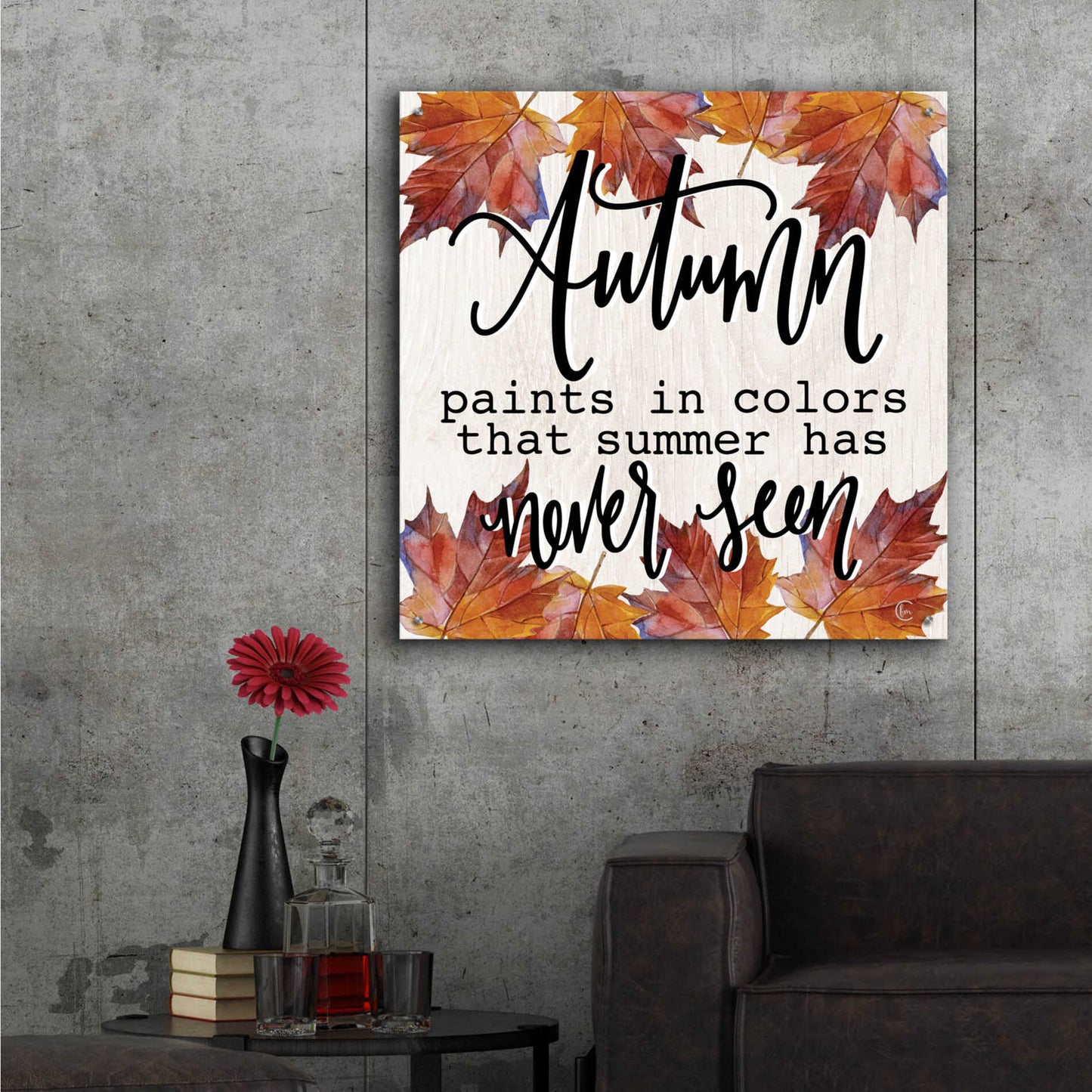 Epic Art 'Autumn Paints In Colors' by Fearfully Made Creations, Acrylic Glass Wall Art,36x36