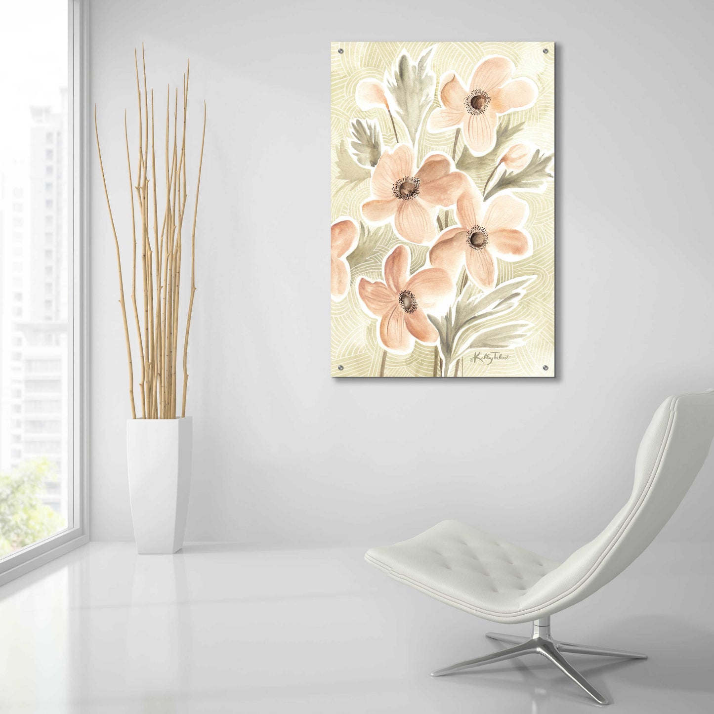 Epic Art 'Serene Botanicals II' by Kelley Talent, Acrylic Glass Wall Art,24x36