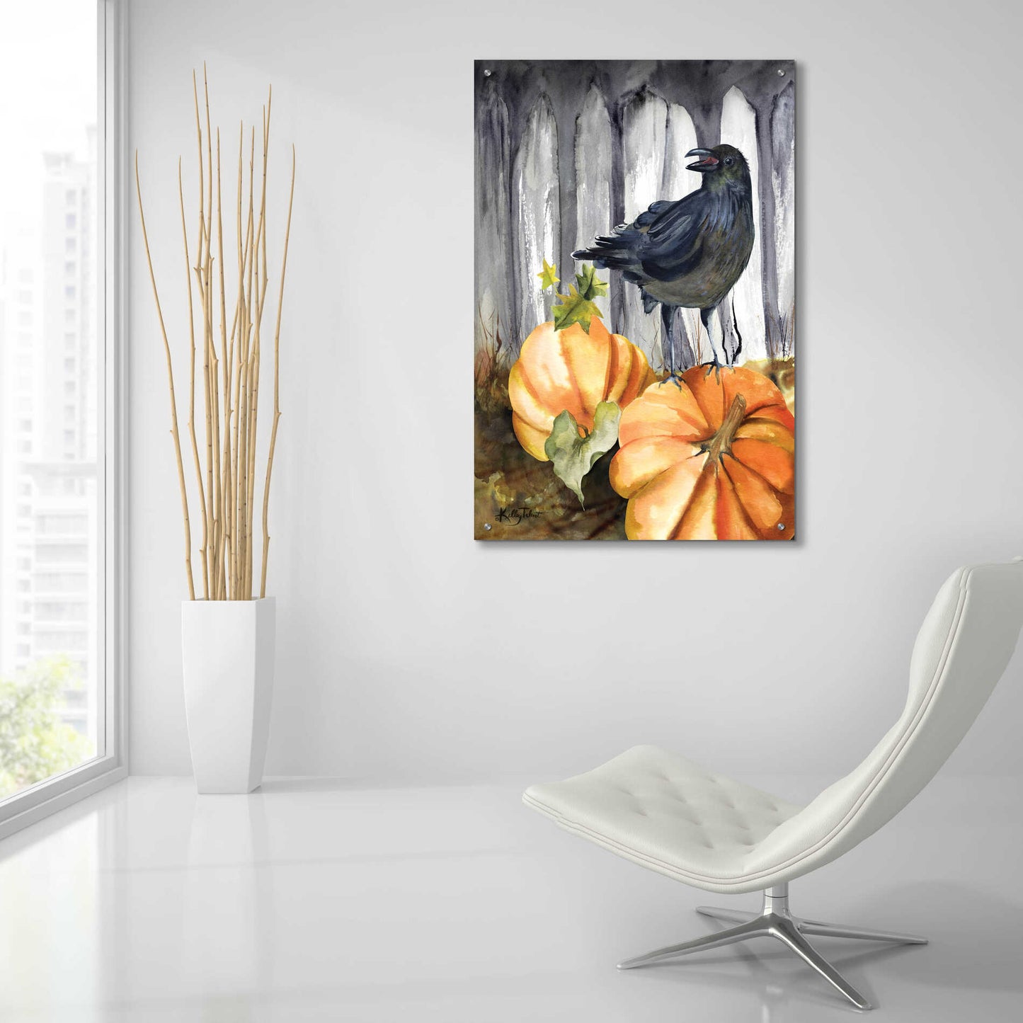 Epic Art 'Pumpkin King' by Kelley Talent, Acrylic Glass Wall Art,24x36
