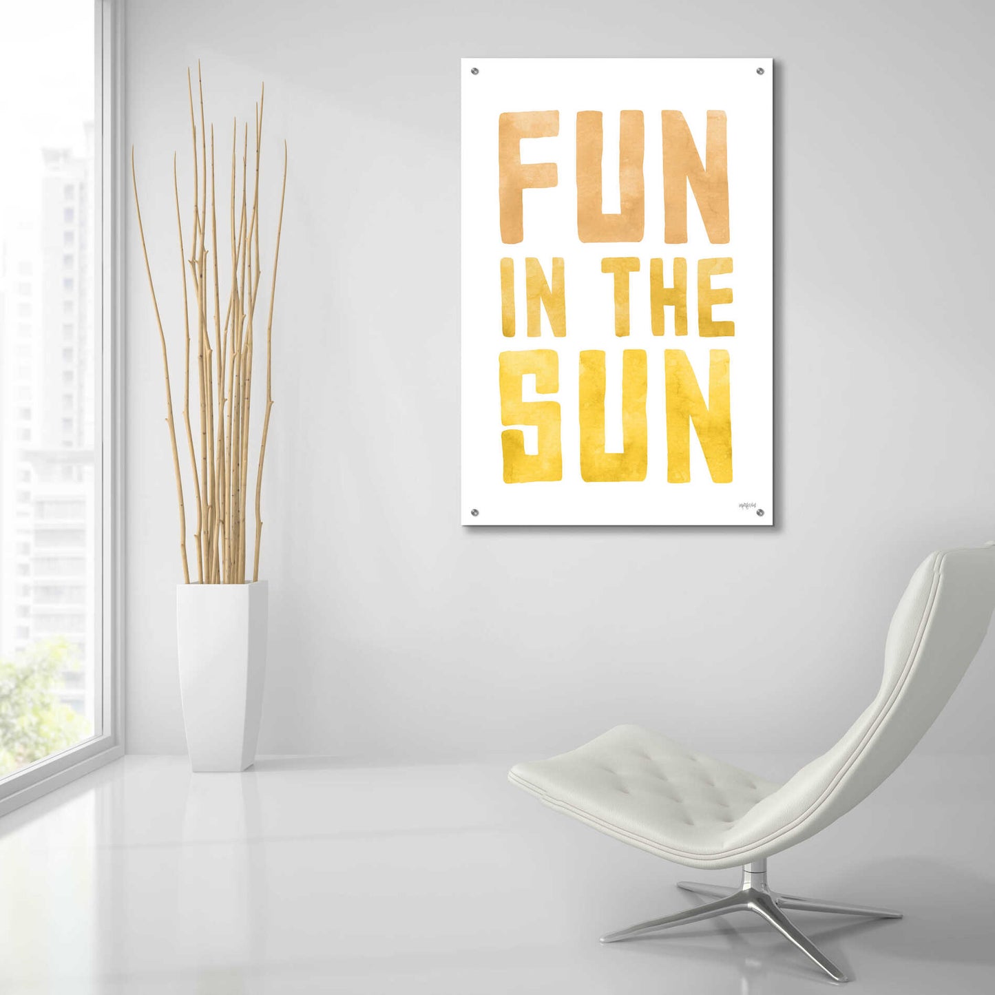 Epic Art 'Fun In The Sun II' by Lettered & Lined, Acrylic Glass Wall Art,24x36